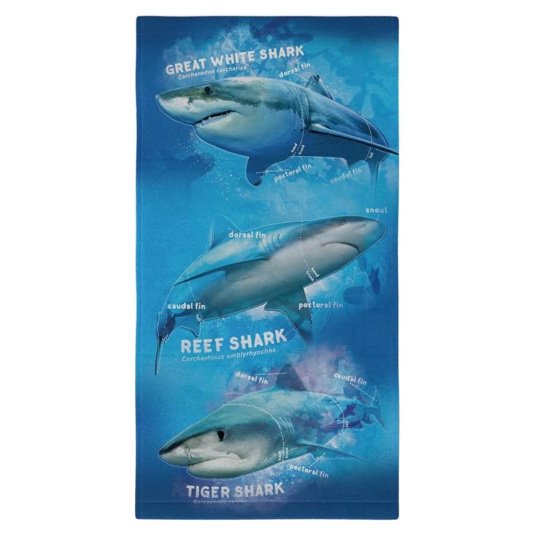 Toalla de Playa Franco Shark Week 100% Reciclada 71x147 cm