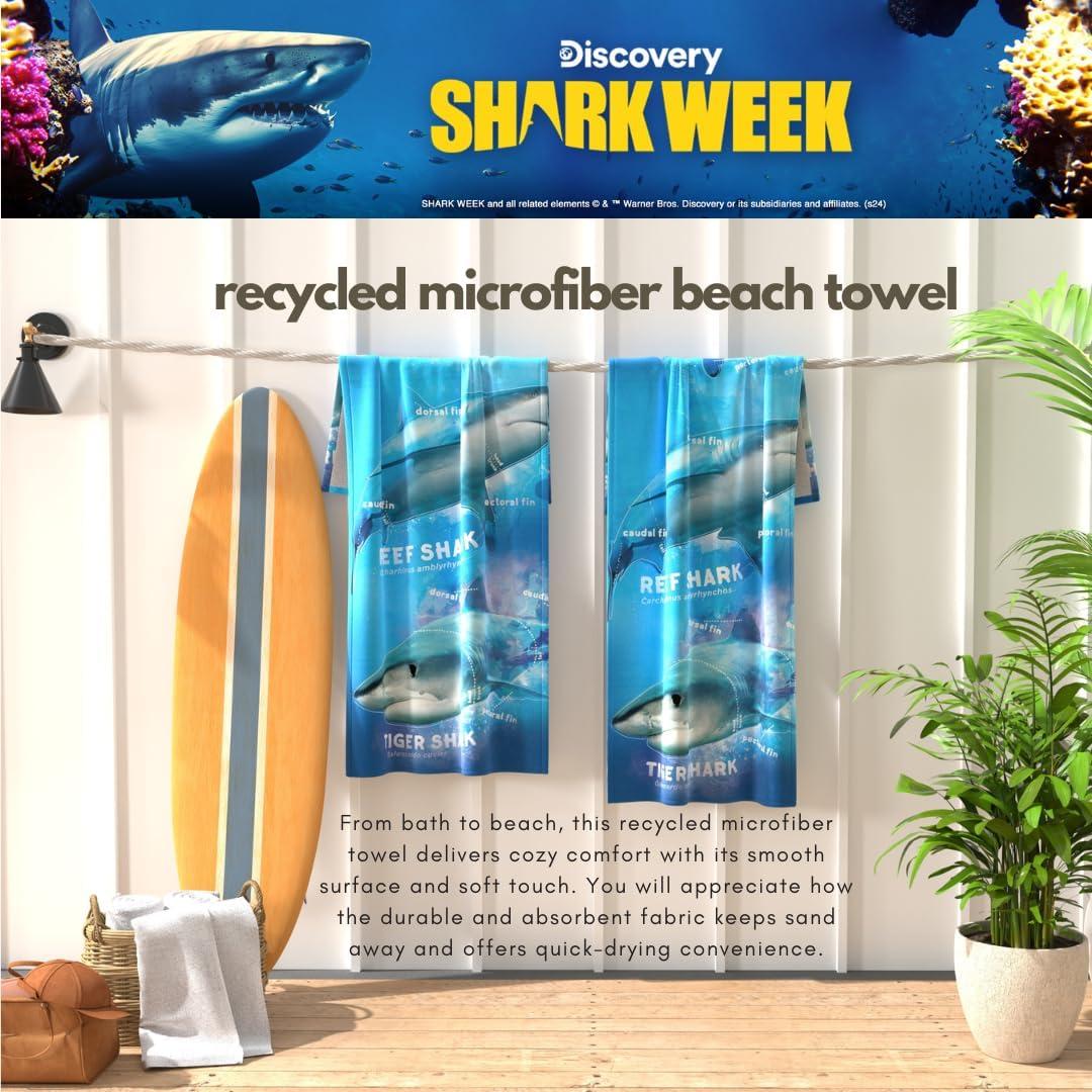 Toalla de Playa Franco Shark Week 100% Reciclada 71x147 cm