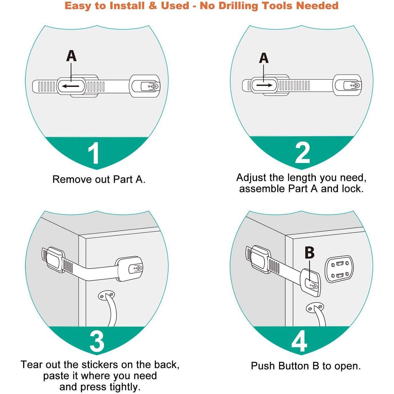 Cierres de Seguridad Infantil Vmaisi - 12 Piezas Multiusos
