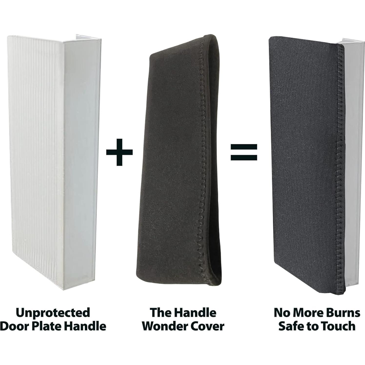 Cubierta de Manija de Puerta Comercial Wonder 10" Neopreno Negro