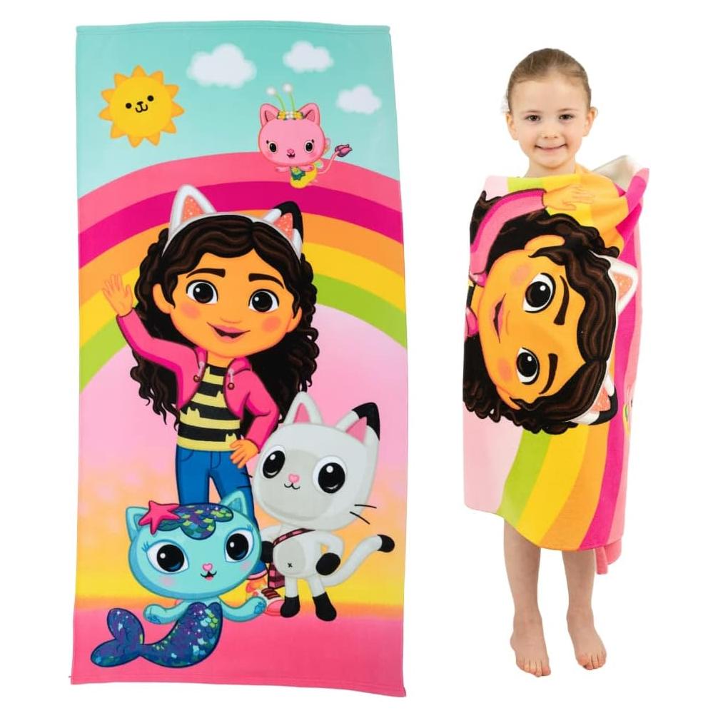 Toalla de Playa Gabby's Dollhouse Franco 100% Reciclada 147x71 cm