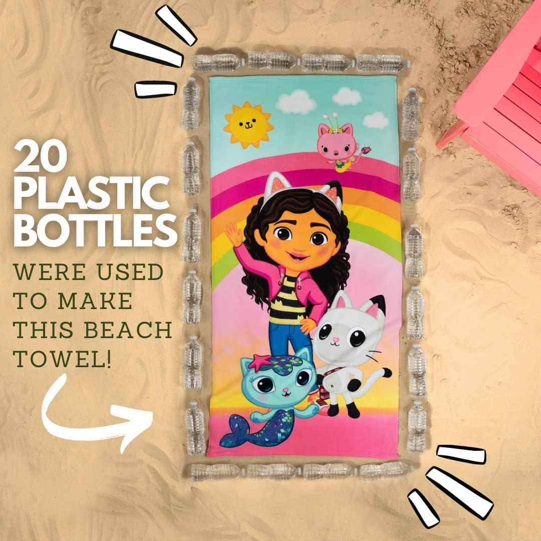 Toalla de Playa Gabby's Dollhouse Franco 100% Reciclada 147x71 cm