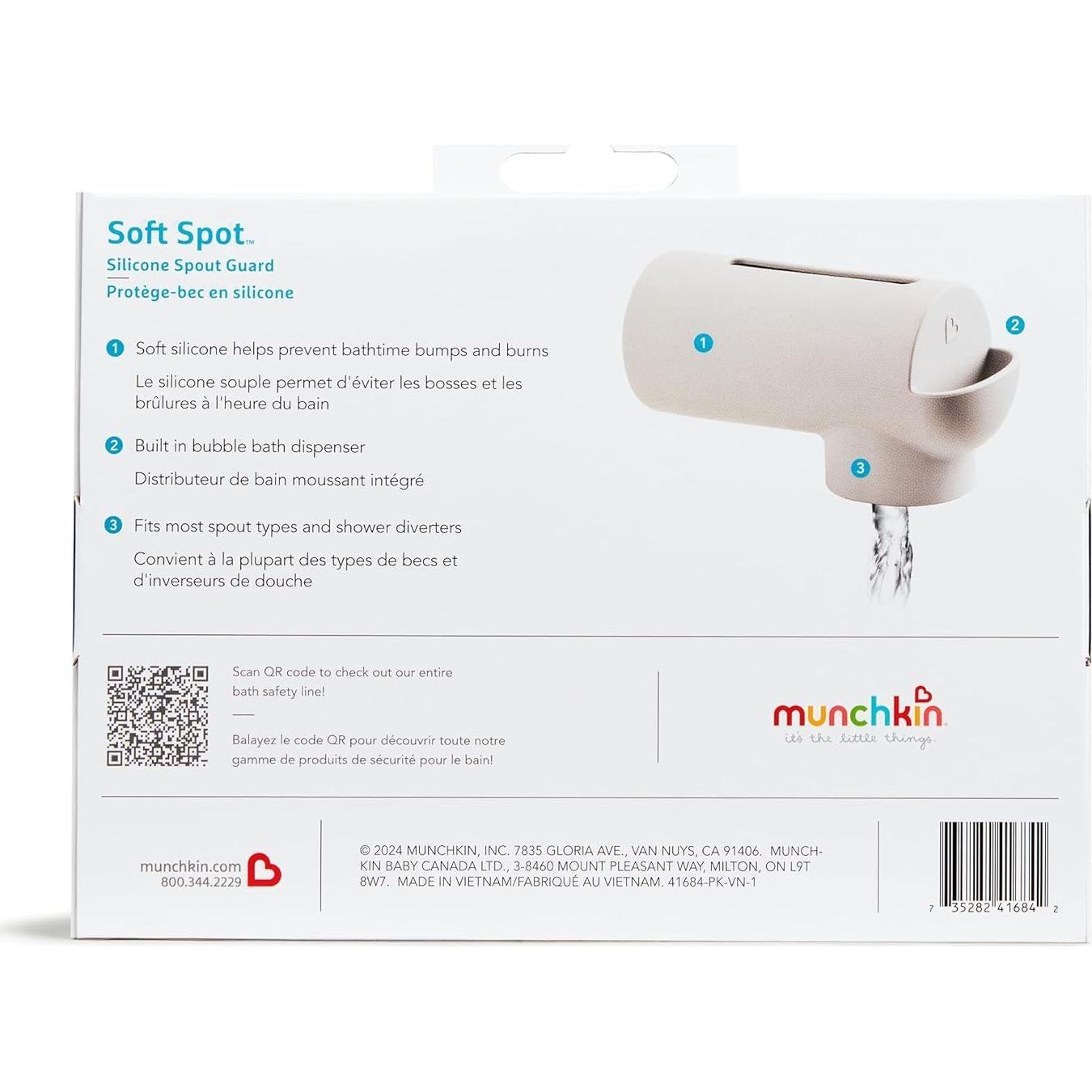 Cubierta de Grifo de Baño Munchkin Soft Spot Silicona Gris