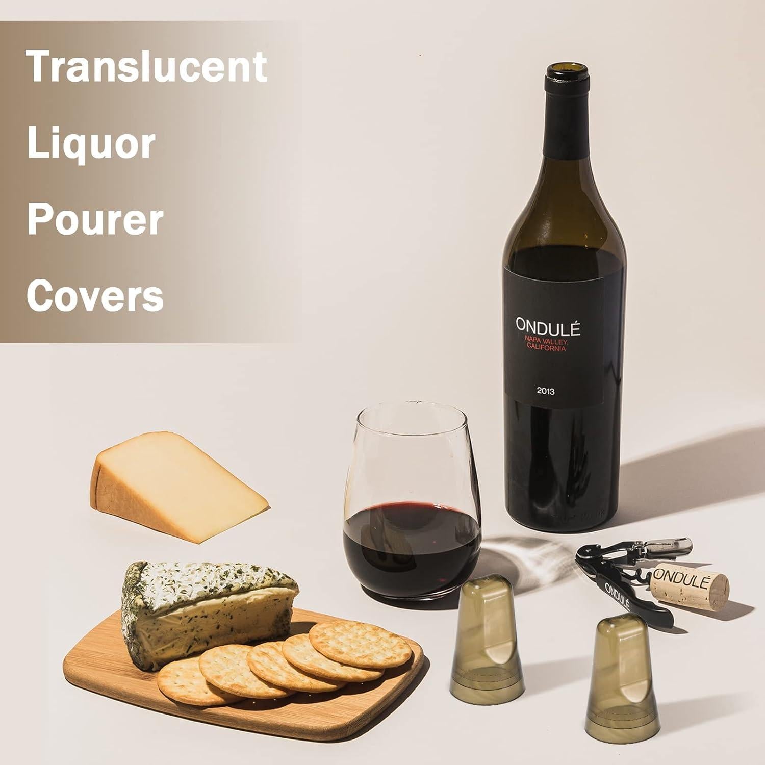 Chengu 24 Tapas de Botellas de Licor Transparentes 7.62 cm