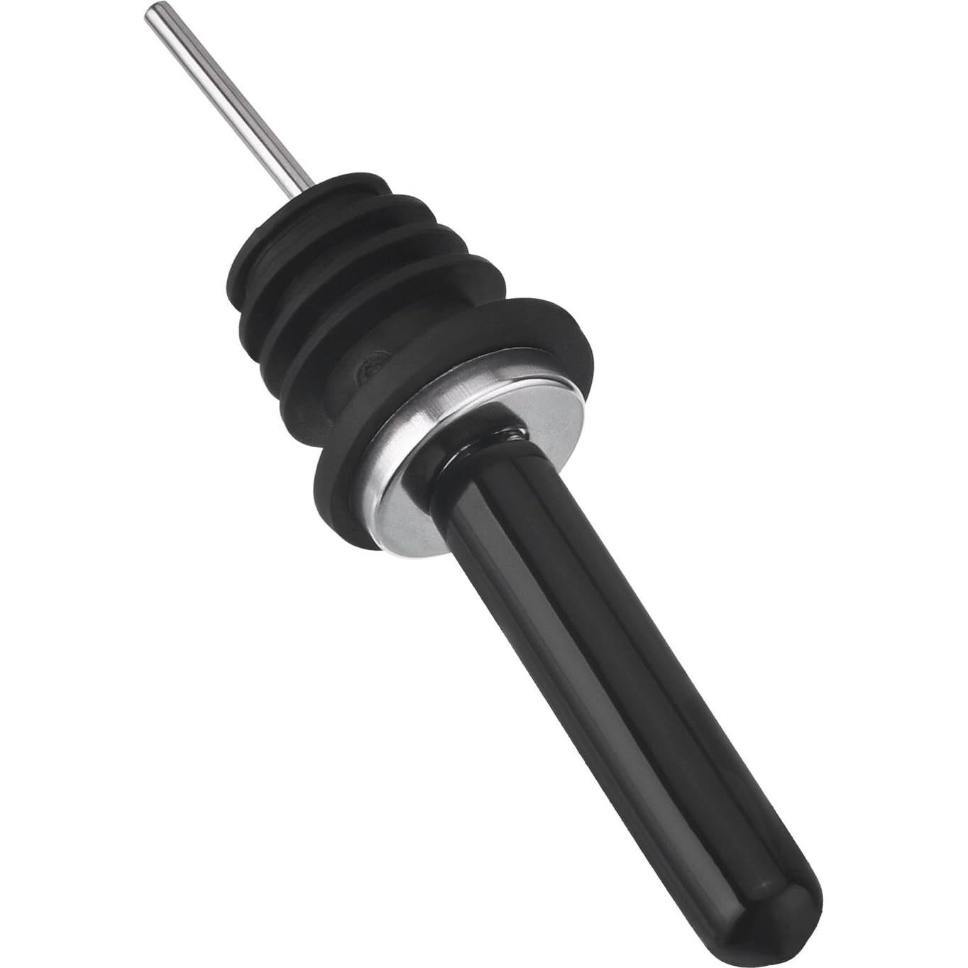 Tapa Vertedora de Goma Negra EBOOT para Botellas de Licor - 48 Unidades