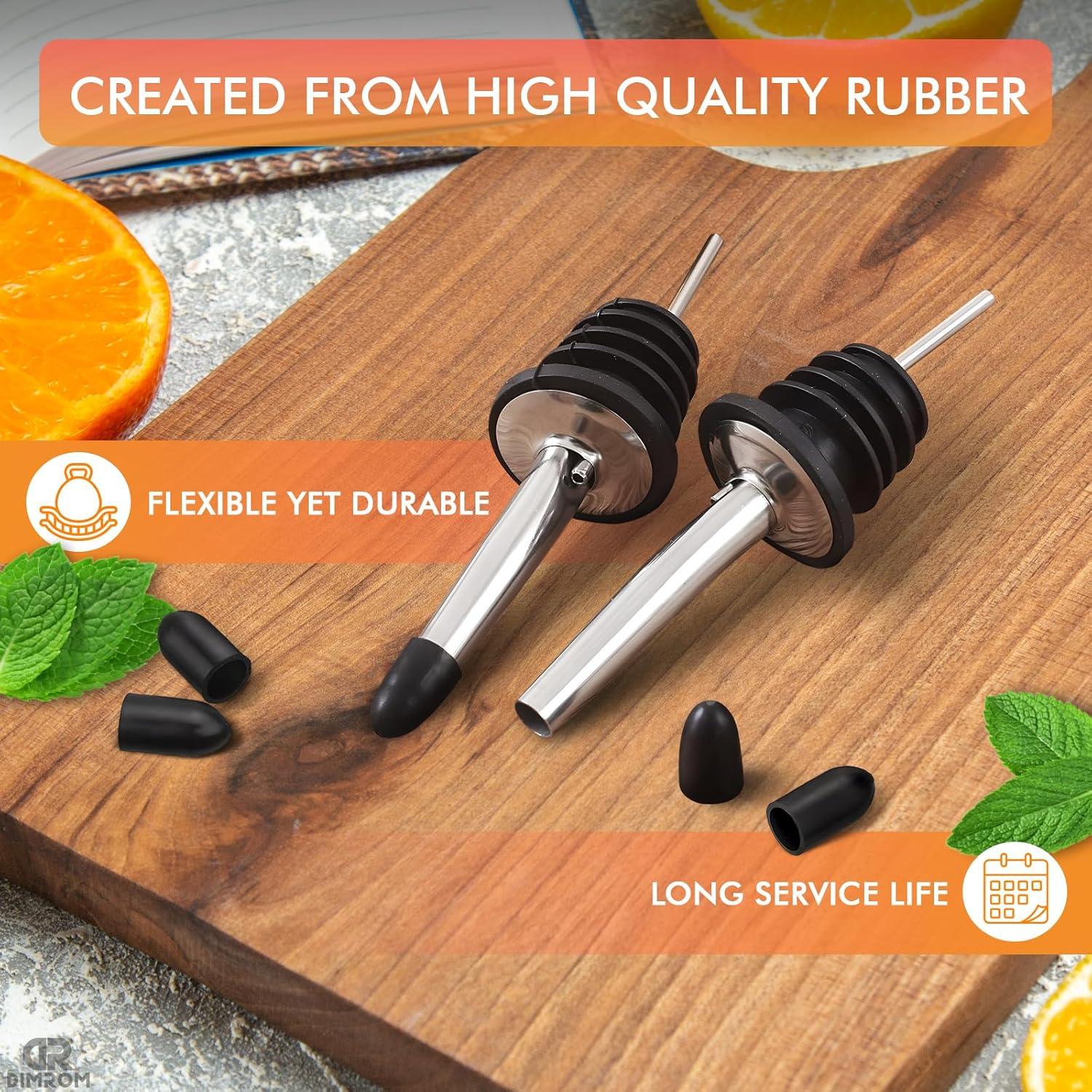 100 Pcs Cubiertas para Vertedores de Licor y Aceite - Goma