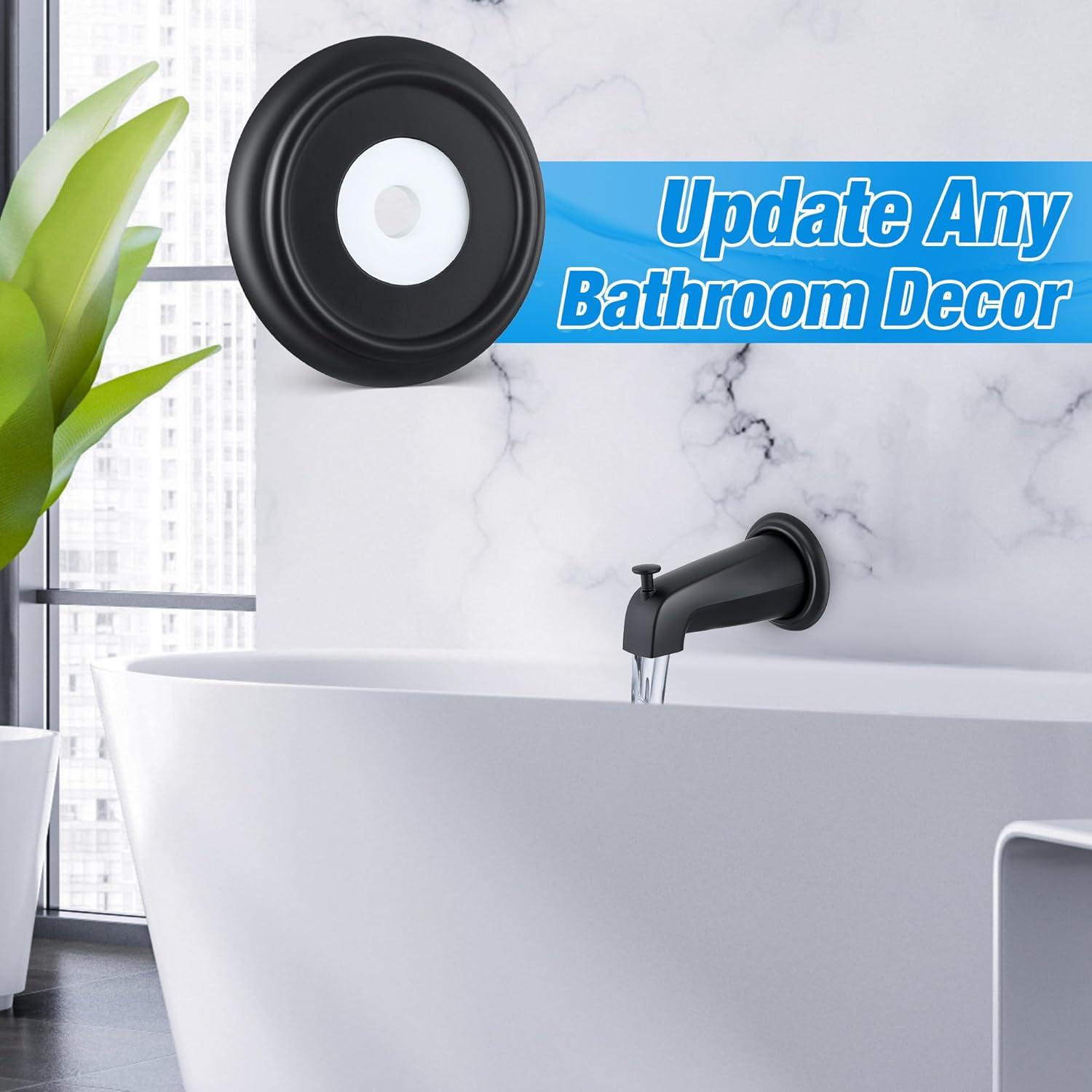 Anillo de Cubierta de Salida Dreyoo 3.81 cm Acero Inoxidable Negro