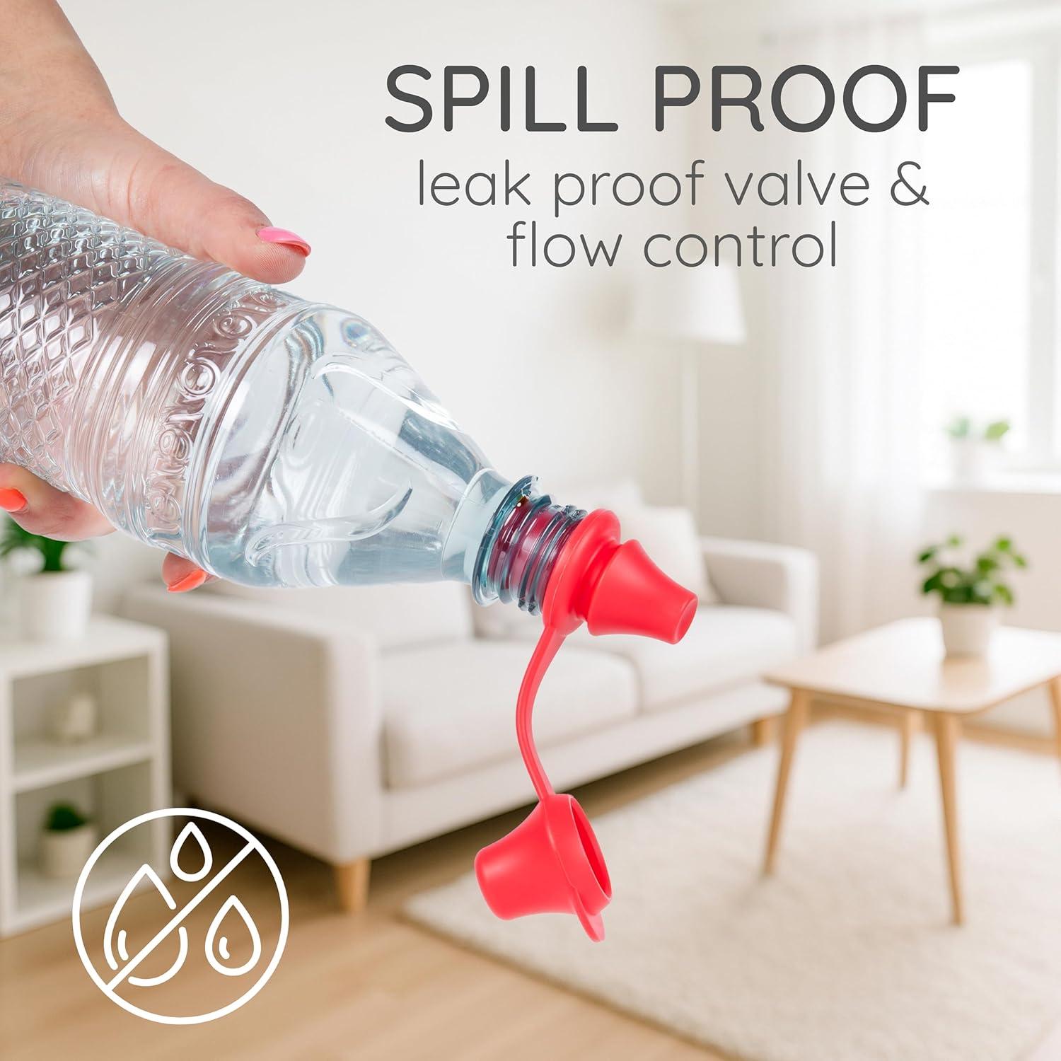 Tapa de Botella a Prueba de Derrames Kiddikap - Silicona 100% - Paquete de 3