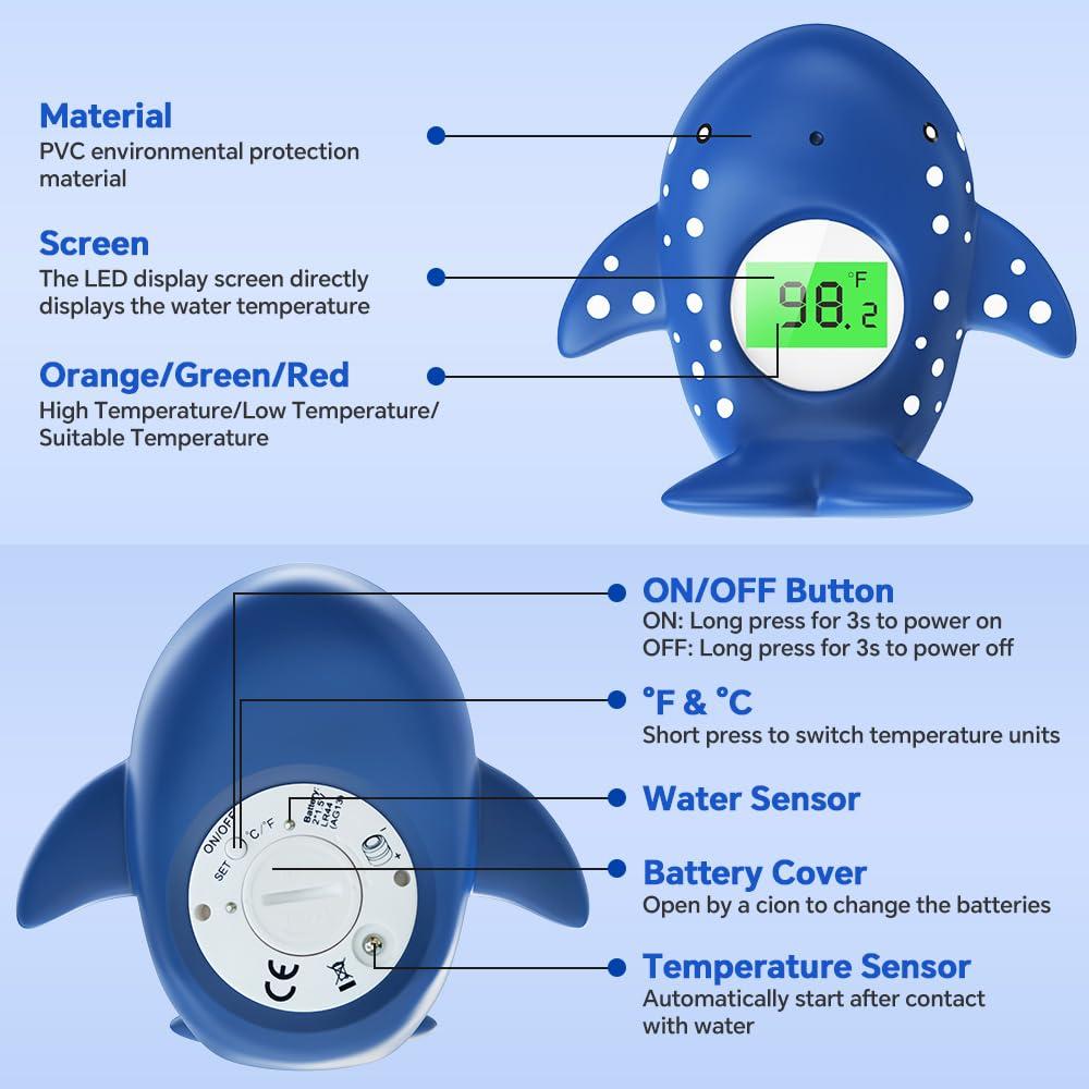 Termómetro Digital de Agua para Bebés Miedecdel - Azul Marino