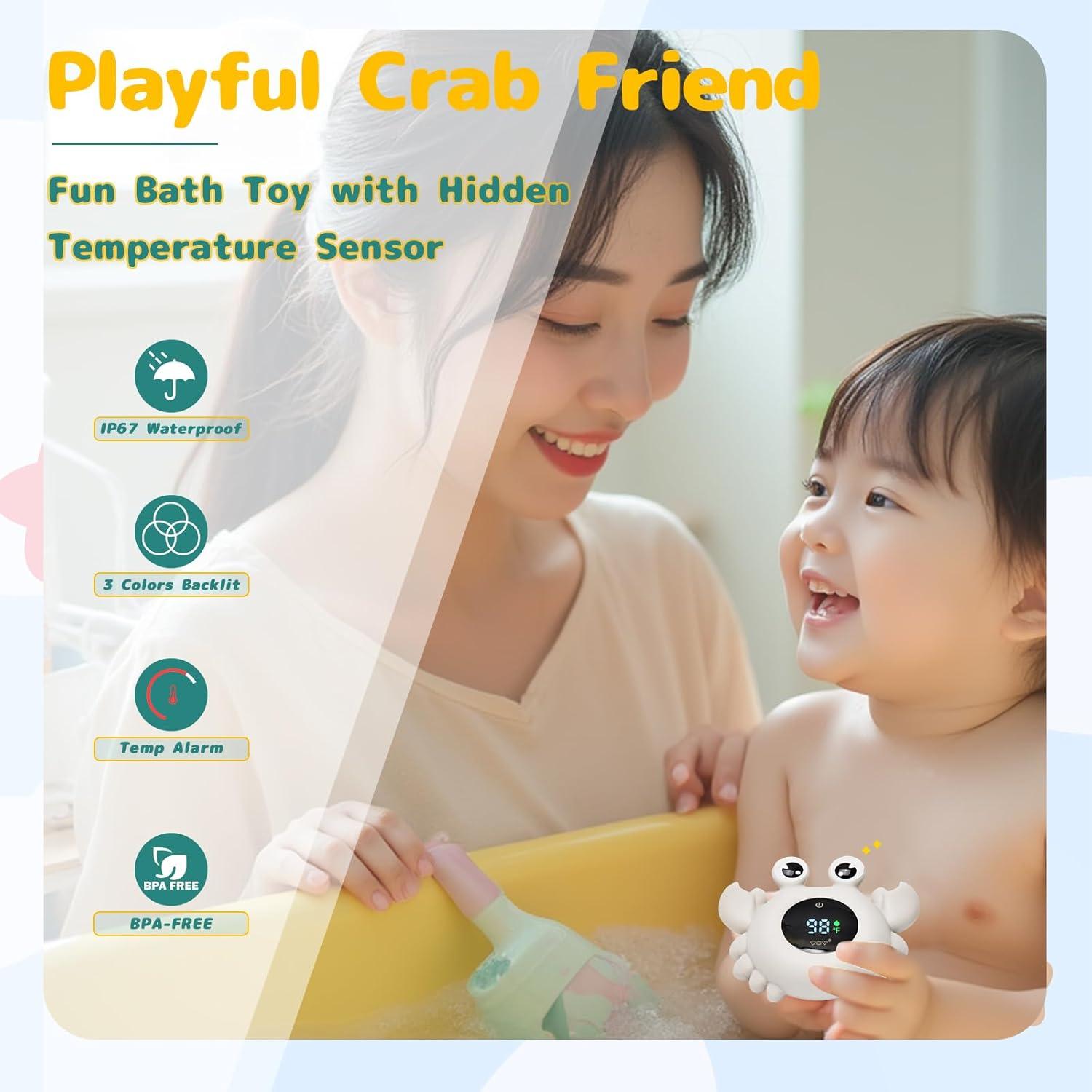 Termómetro de baño digital TKY con juguetes flotantes - Gris