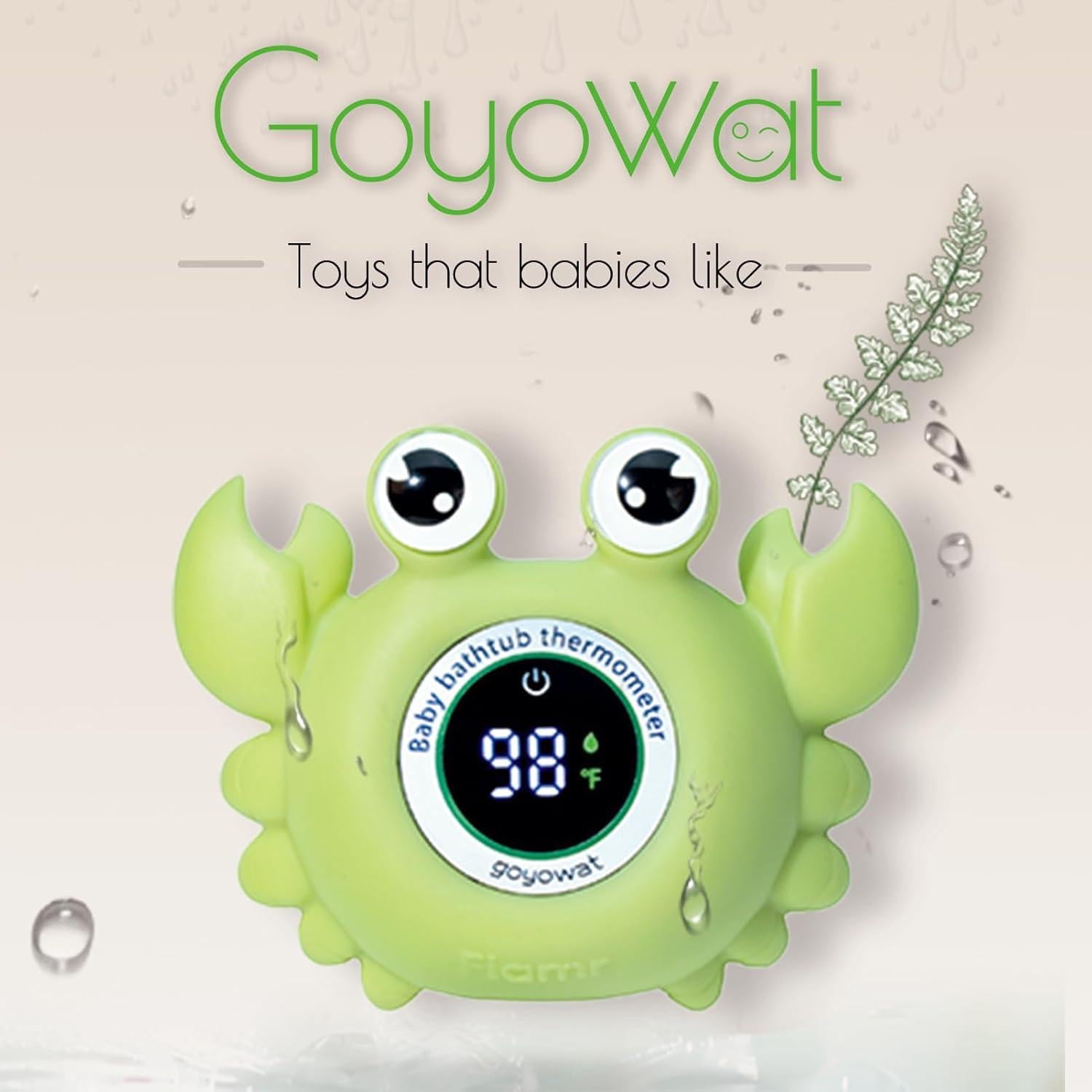 Termómetro de baño para bebés GOYOWAT cangrejo flotante LED