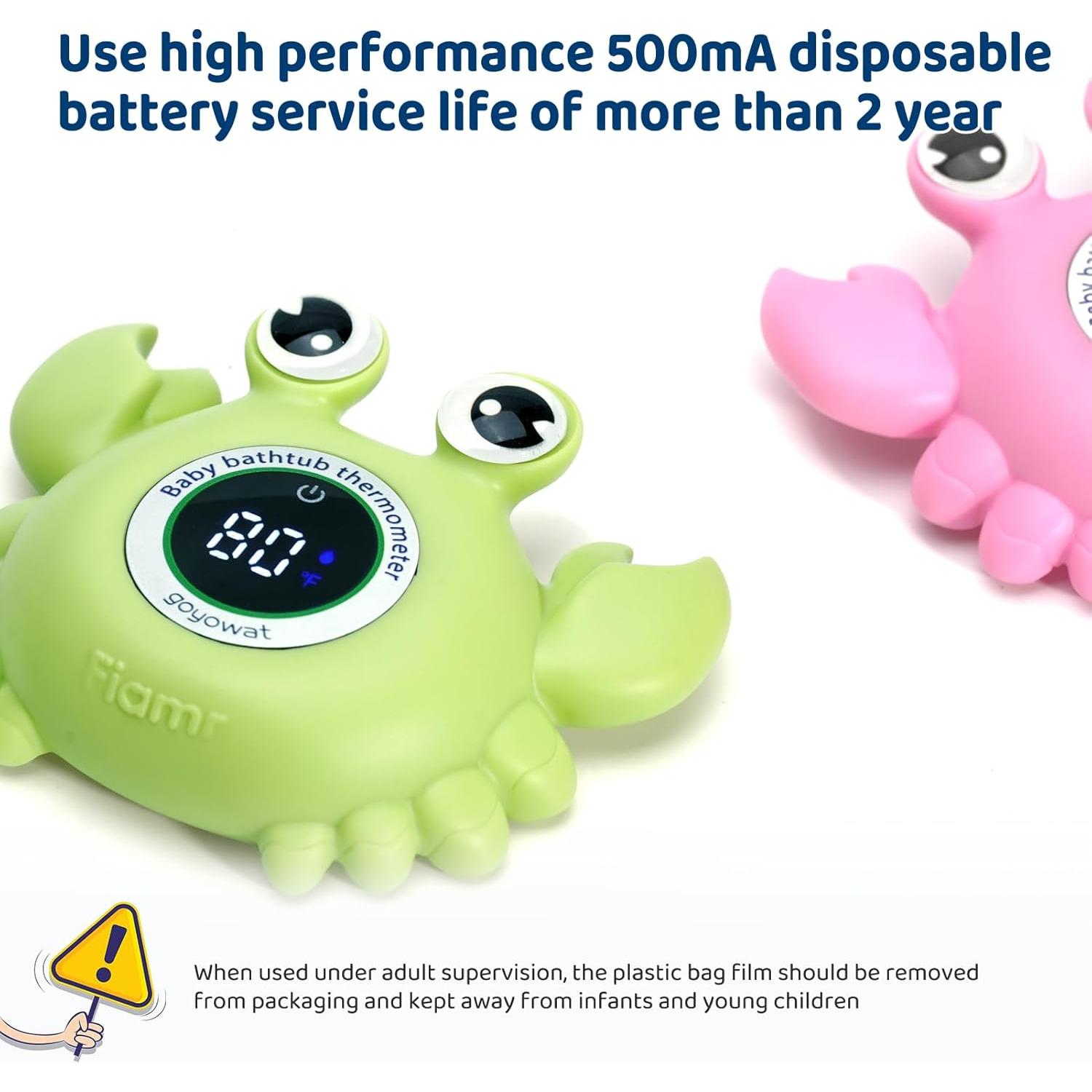 Termómetro de baño para bebés GOYOWAT cangrejo flotante LED