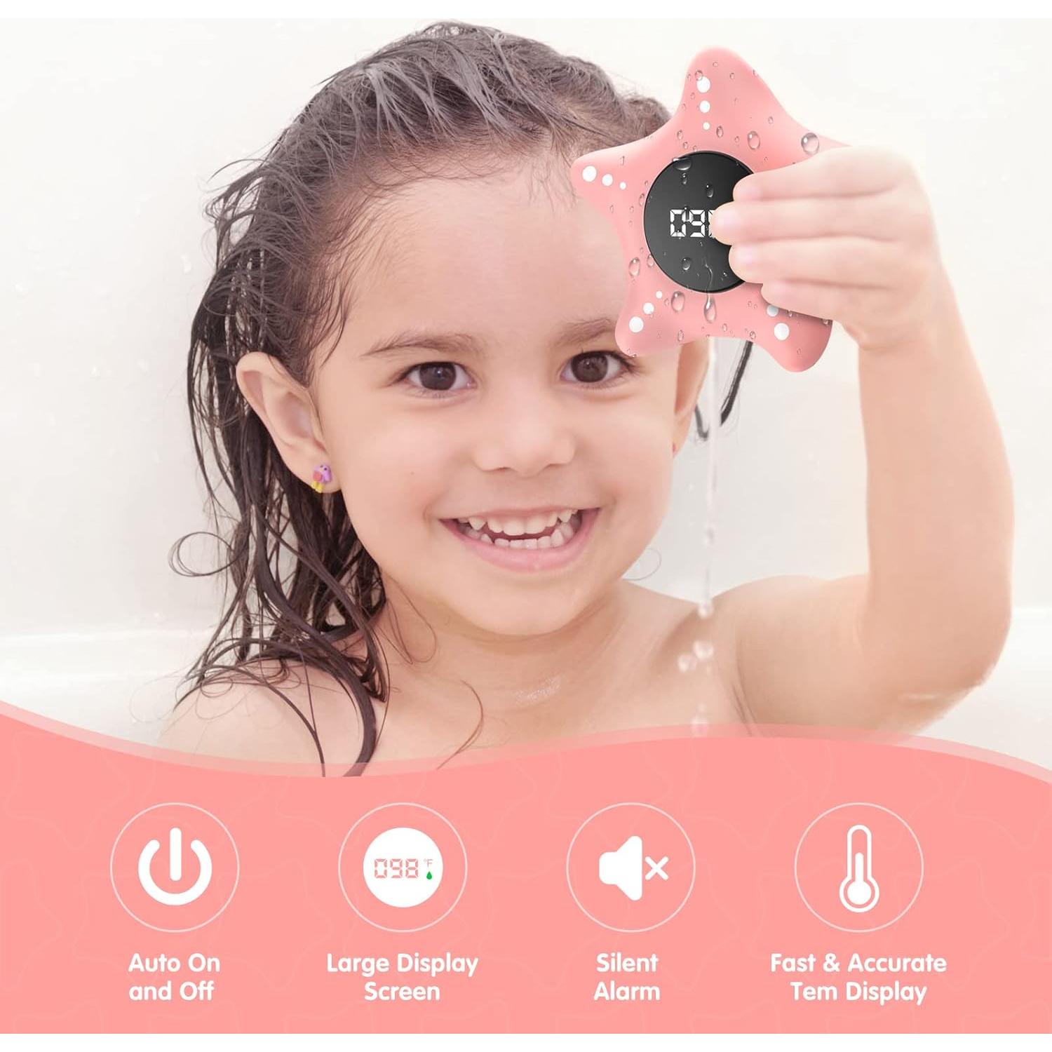 Termómetro de Baño Flotante Ledfaah Rosa para Bebés