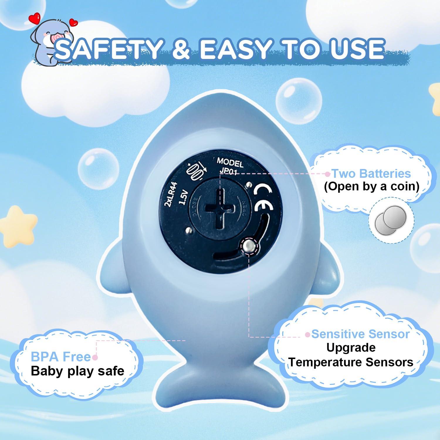 Termómetro de baño Wmaiwei para bebés - Flotante LED 11.2x9cm