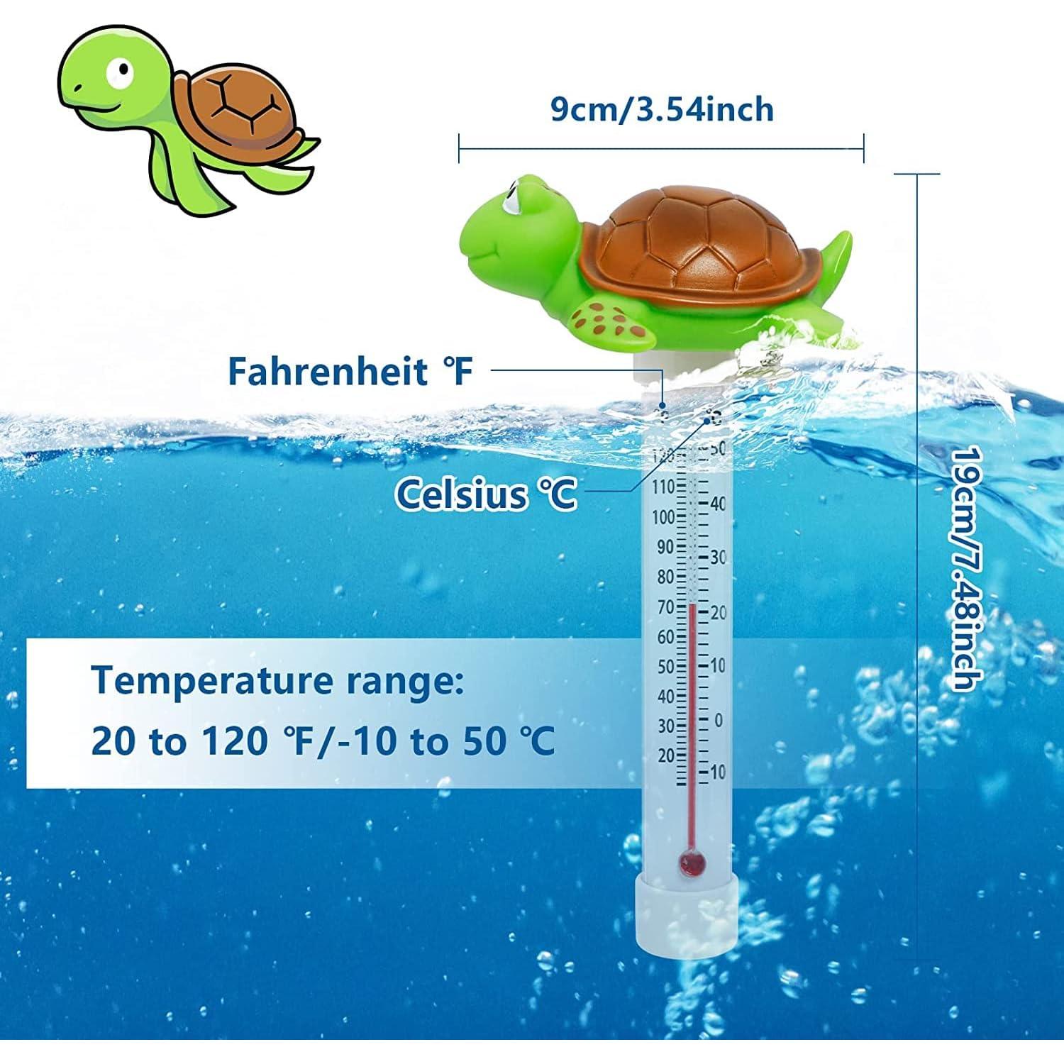 Termómetro de piscina flotante Unipool Tortuga, pantalla grande