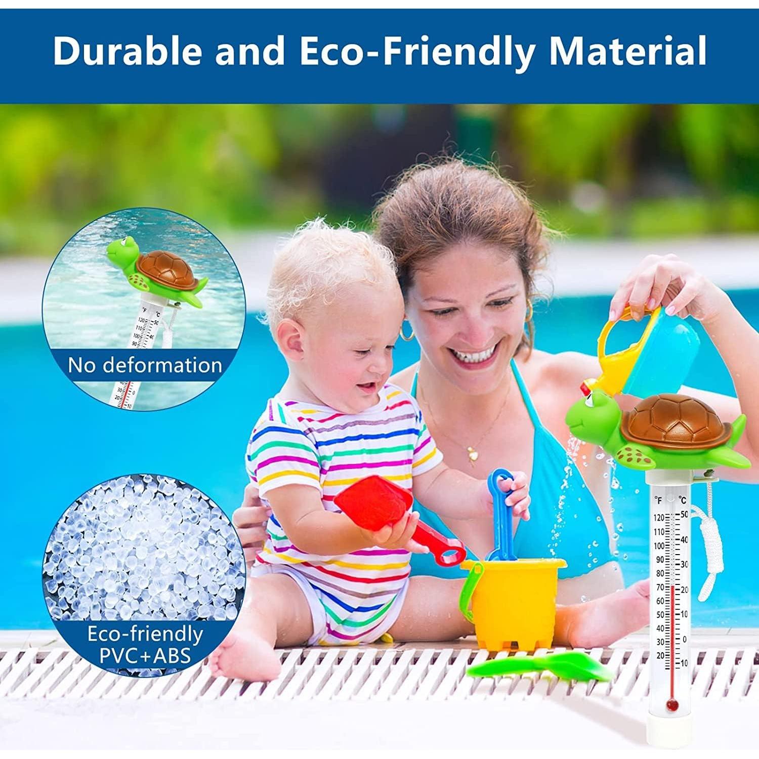 Termómetro de piscina flotante Unipool Tortuga, pantalla grande