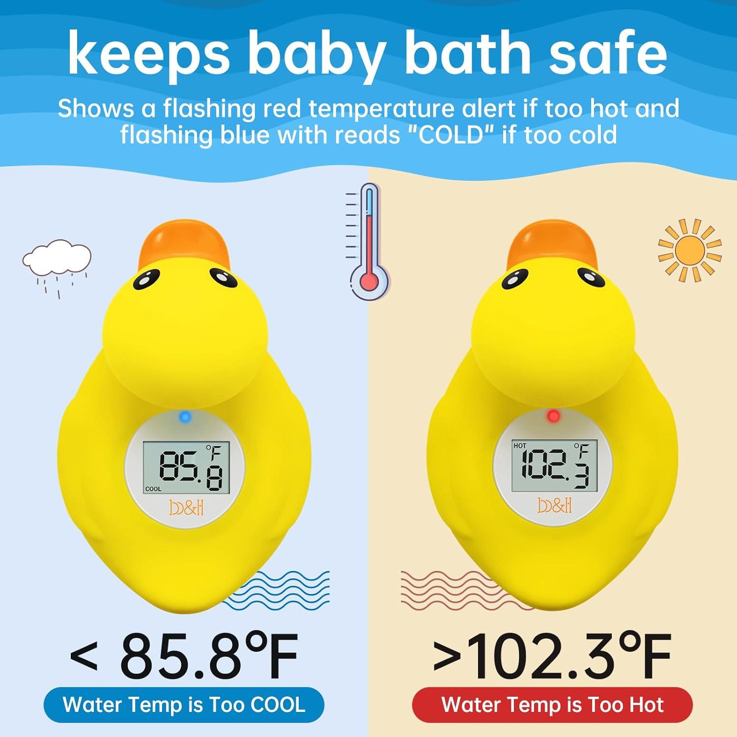 Termómetro de baño B&H Duck, pato amarillo, 0-50°C