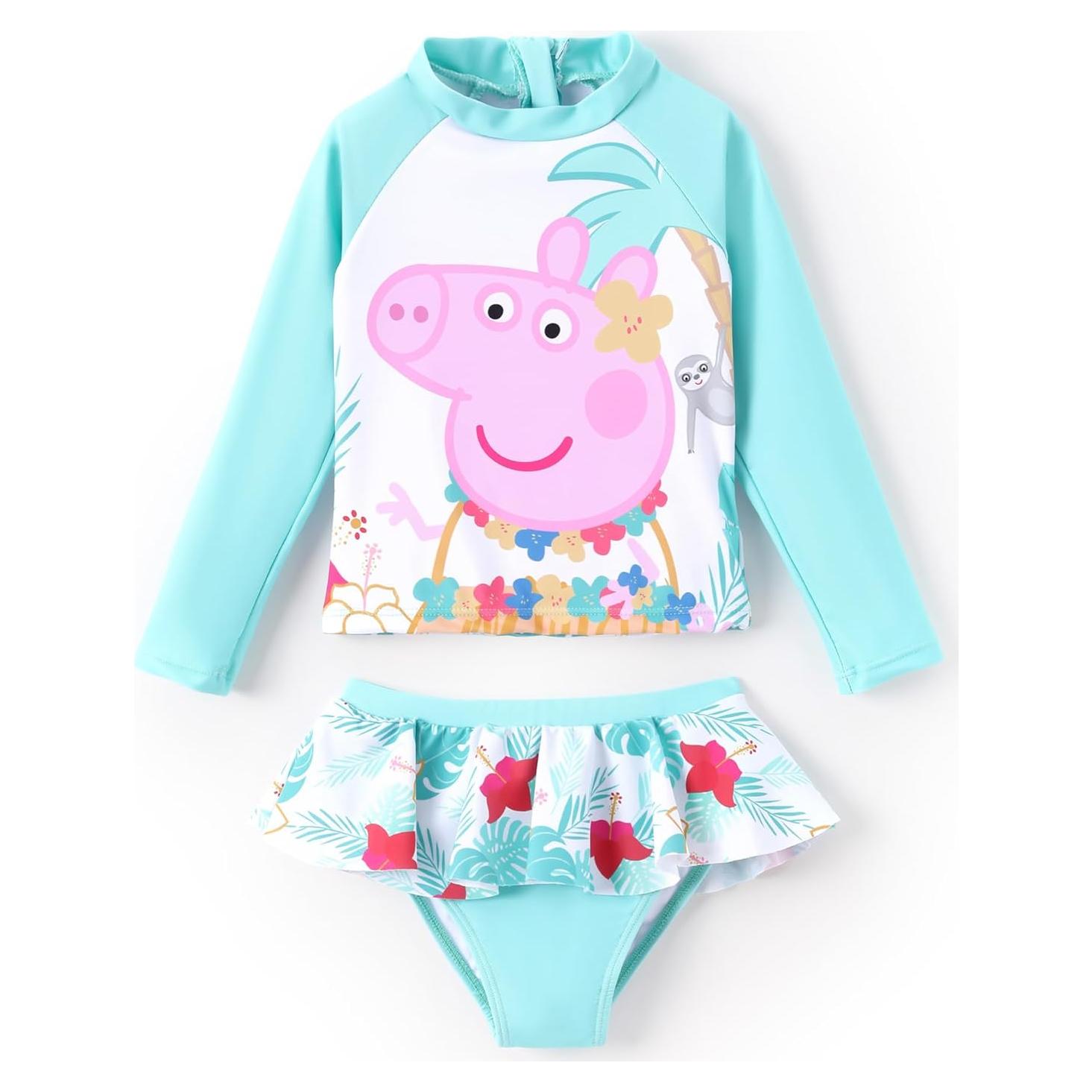 Bañador Peppa Pig para Niña 3T Verde con Falda
