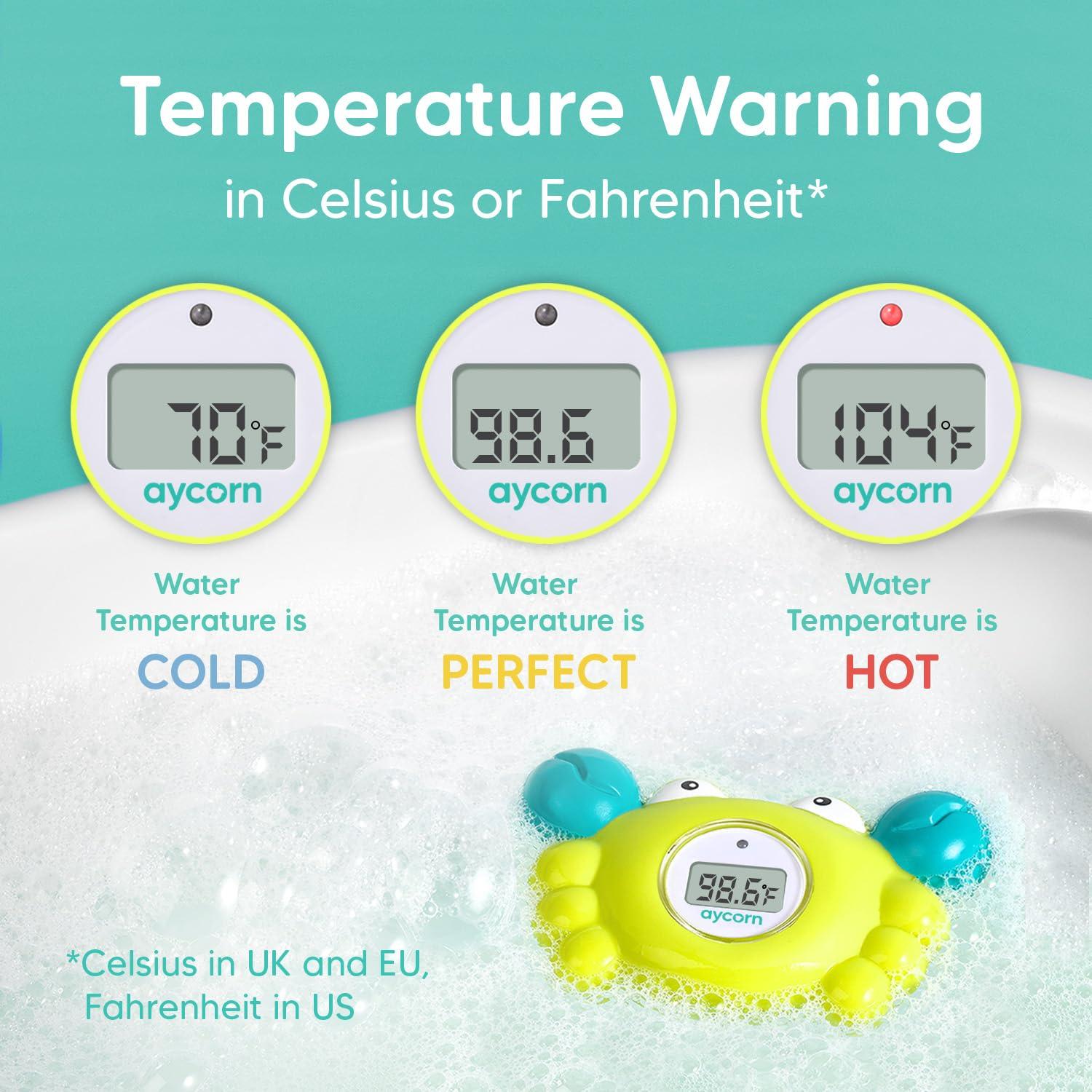 Termómetro Digital para Baño Aycorn - Flotante LED y Alarma