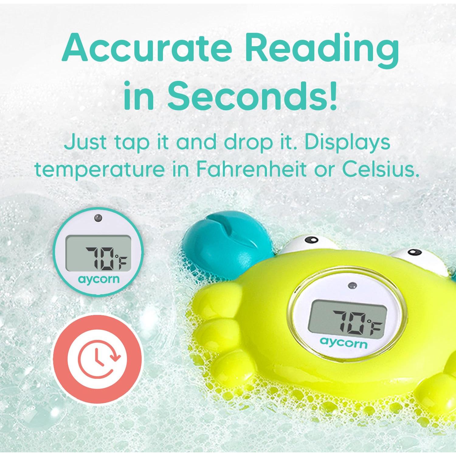 Termómetro Digital para Baño Aycorn - Flotante LED y Alarma