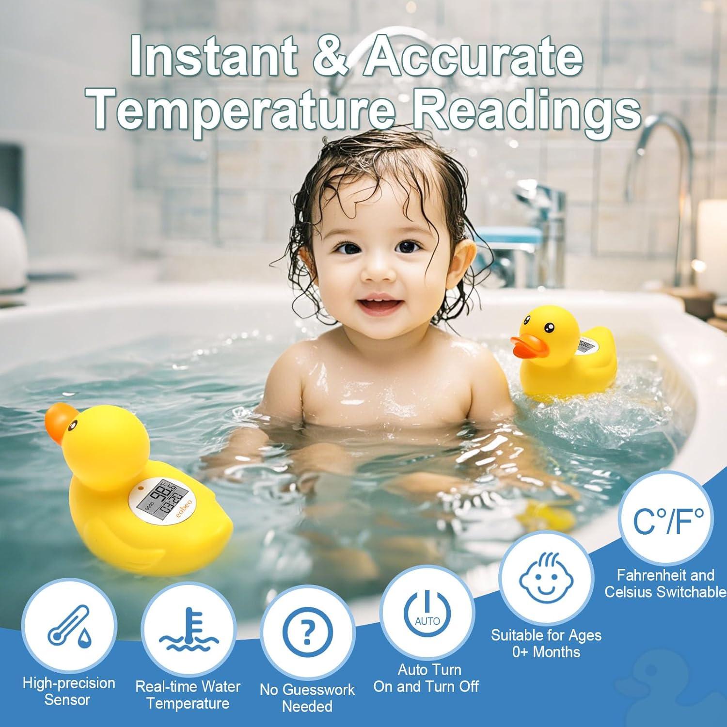 Termómetro de Baño para Bebés Eobeo Pato - Seguro y Digital