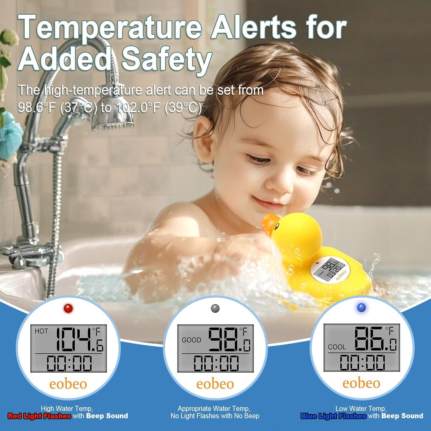 Termómetro de Baño para Bebés Eobeo Pato - Seguro y Digital