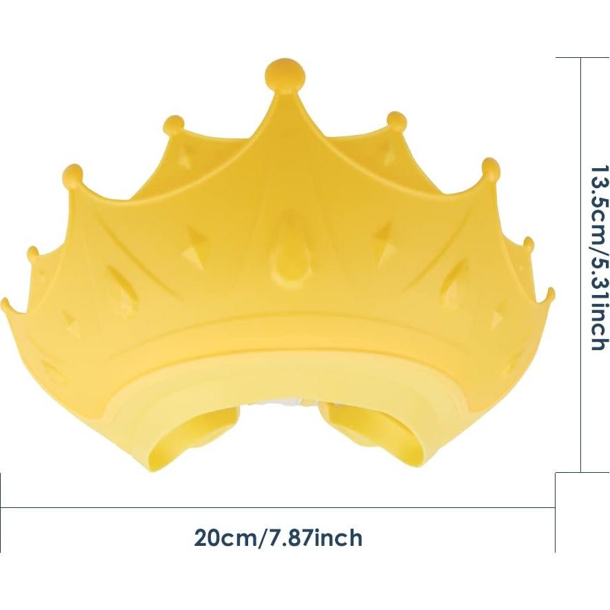 2 Pieces Soft Baby Shower Cap Soft Adjustable for Washing Hair Shield Safe Visor Cap Bathing Shampoo Shower Protection Bath Hat for Toddler Kids Children