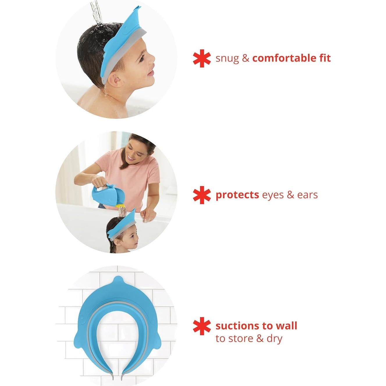 Gorro de Ducha Skip Hop Moby para Bebés 9m+, Azul