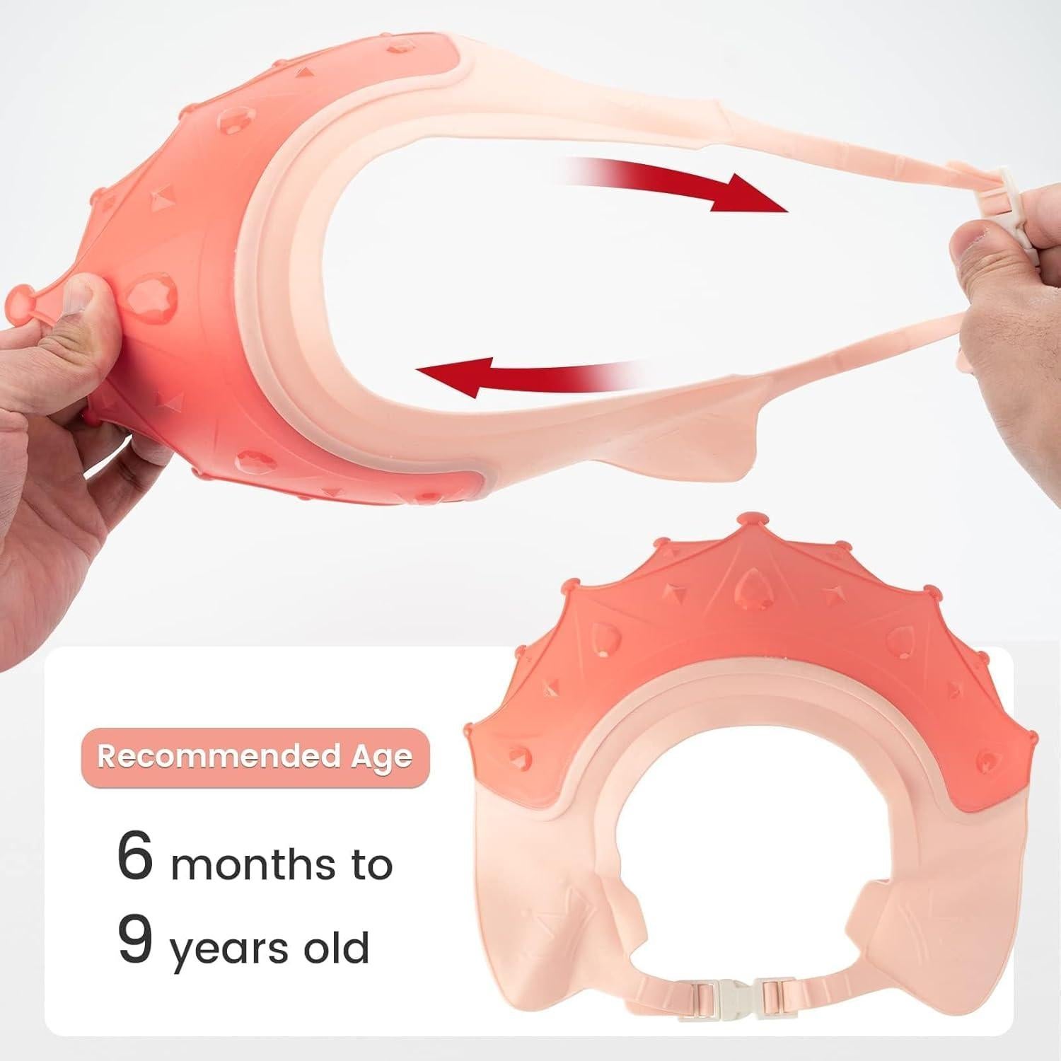 Gorro de Ducha para Bebés FUNUPUP - Visera Ajustable Rosa