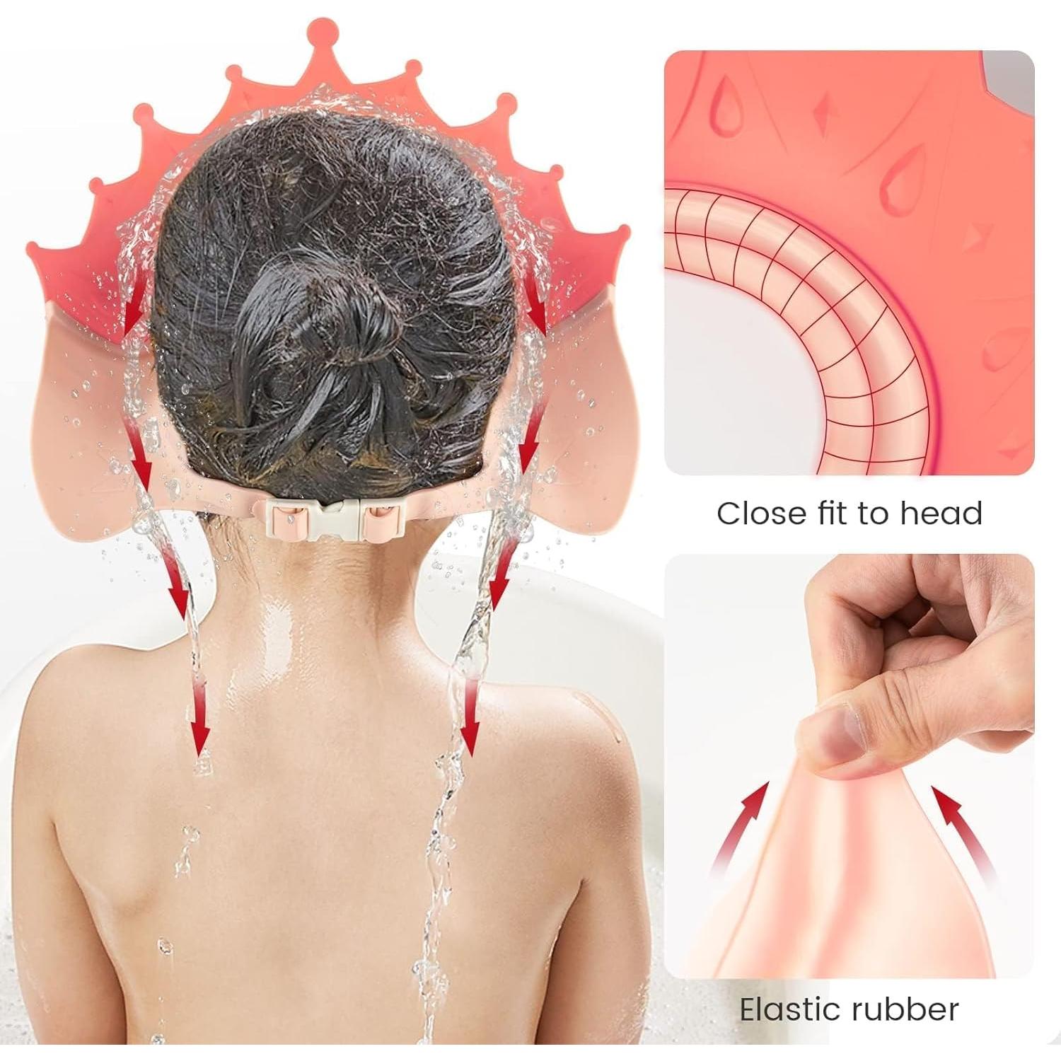 Gorro de Ducha para Bebés FUNUPUP - Visera Ajustable Rosa