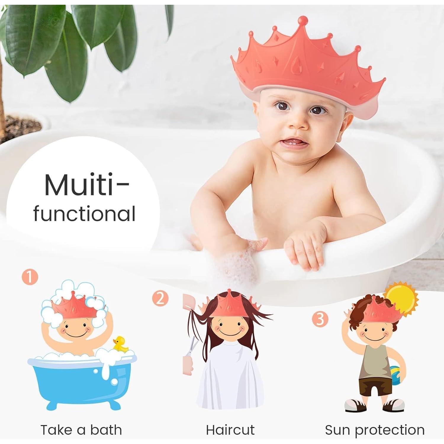 Gorro de Ducha para Bebés FUNUPUP - Visera Ajustable Rosa