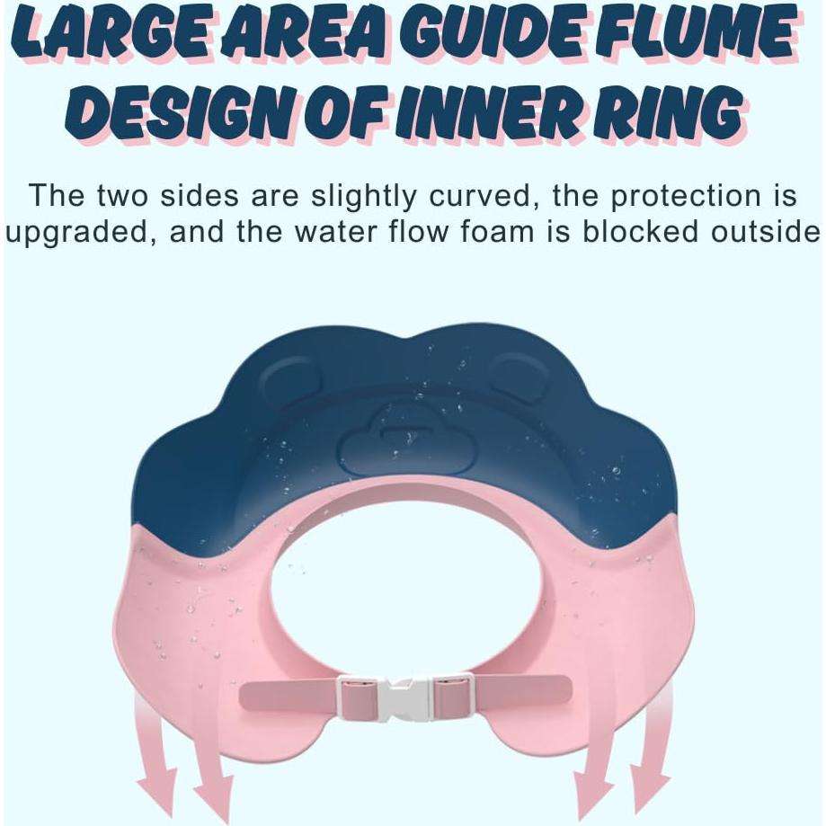 Gorro de Ducha para Bebés YGYW - Visera Impermeable Azul