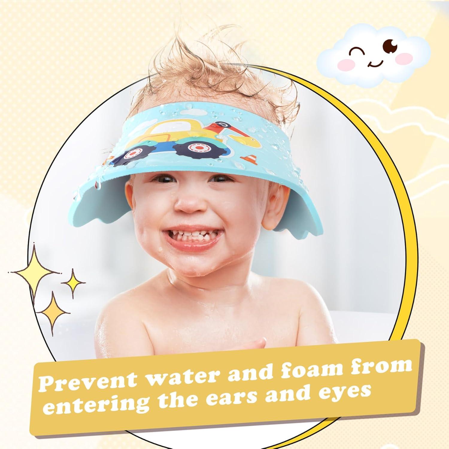 Gorro de Ducha para Bebés LADES - Visera Ajustable Azul