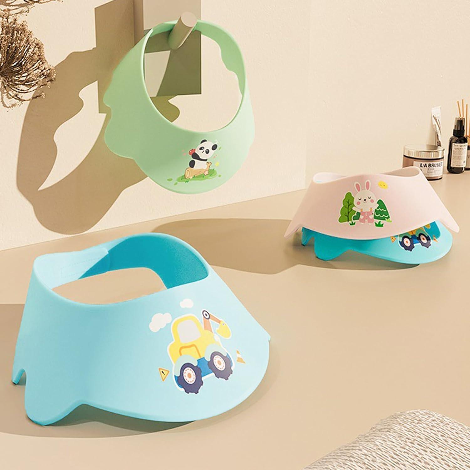 Gorro de Ducha para Bebés LADES - Visera Ajustable Azul