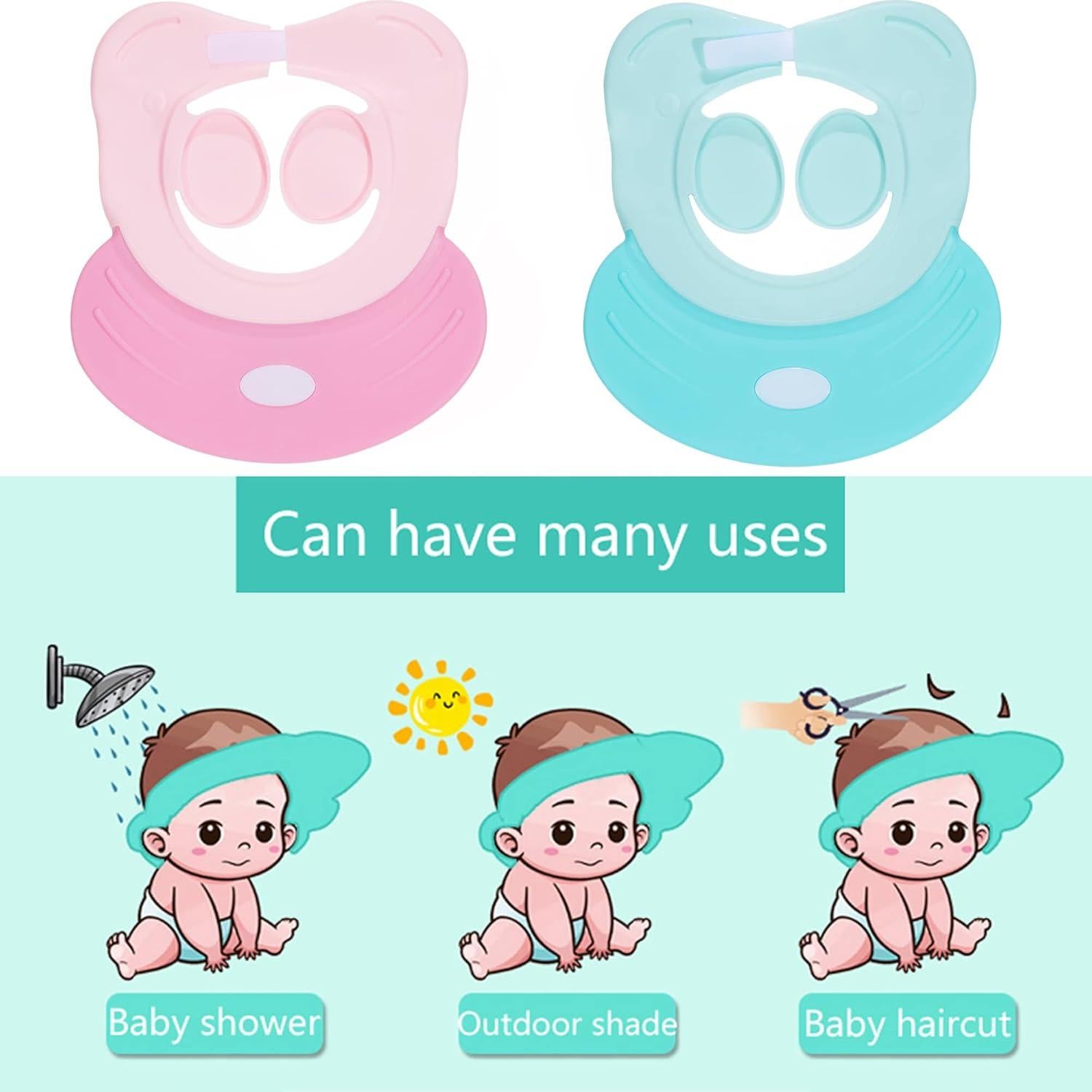 Visera de Ducha para Bebés Azul - Gorro Protector de Champú