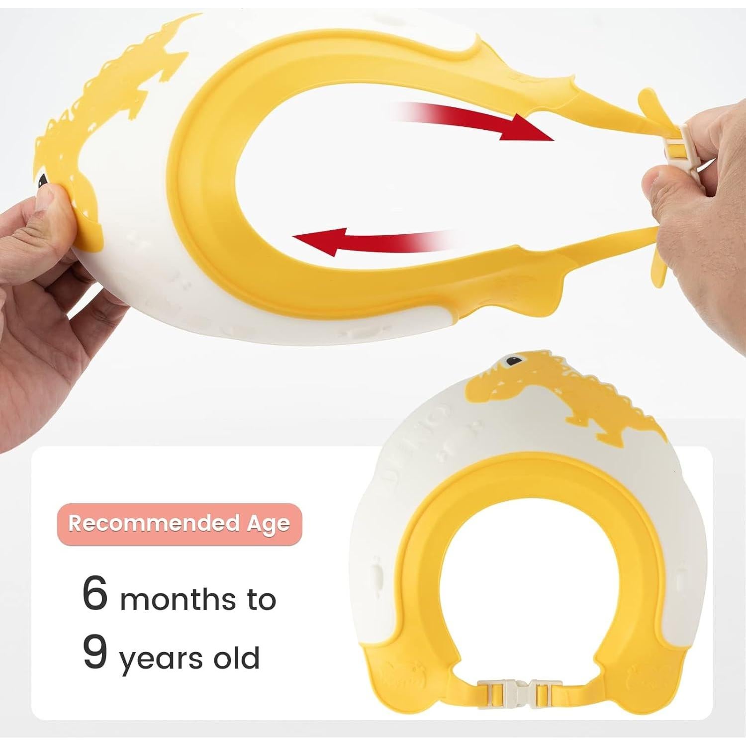 Gorro de Baño Ajustable para Niños FUNUPUP - Dinosaurio