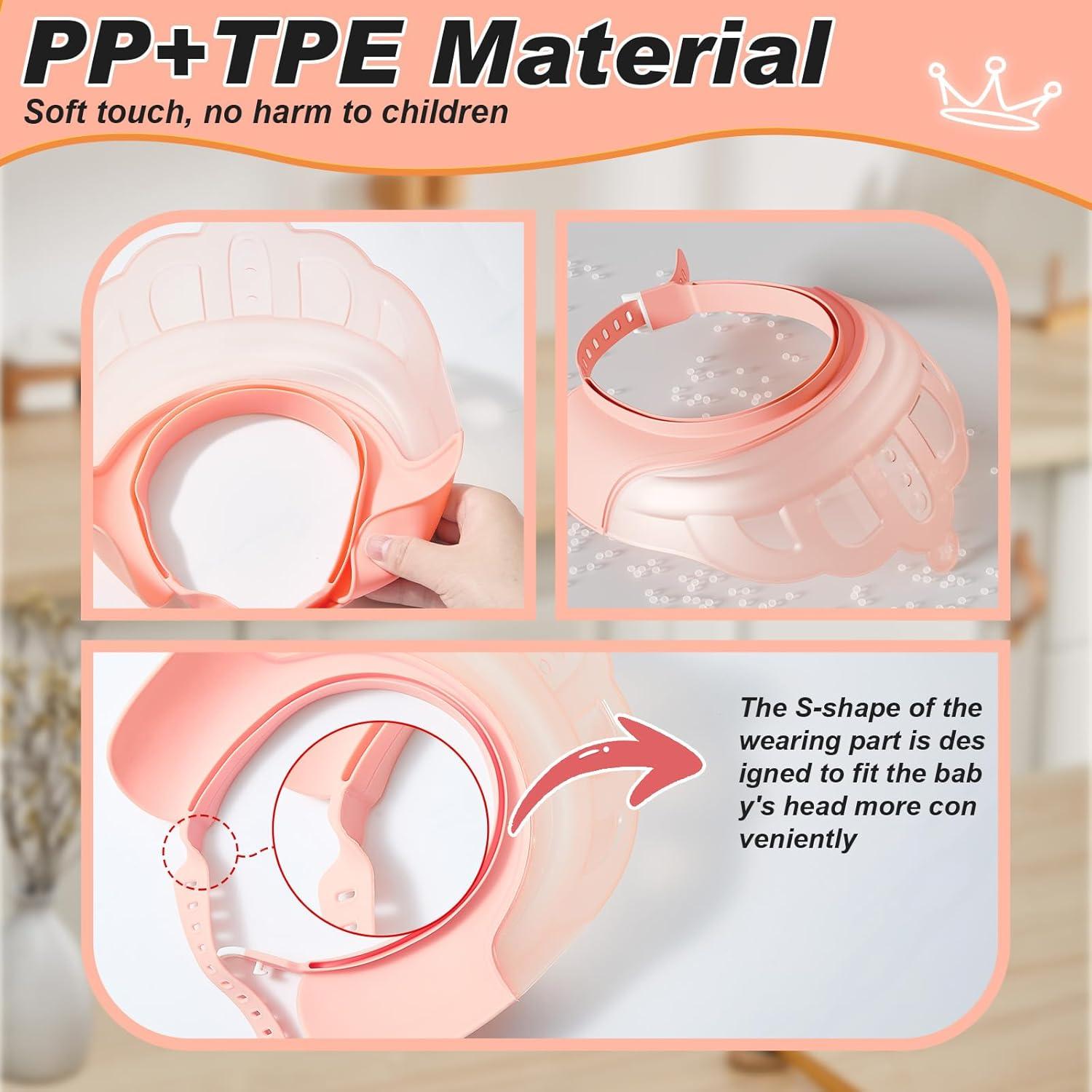 Gorro de Ducha Ajustable para Bebé Lonlown Rosa