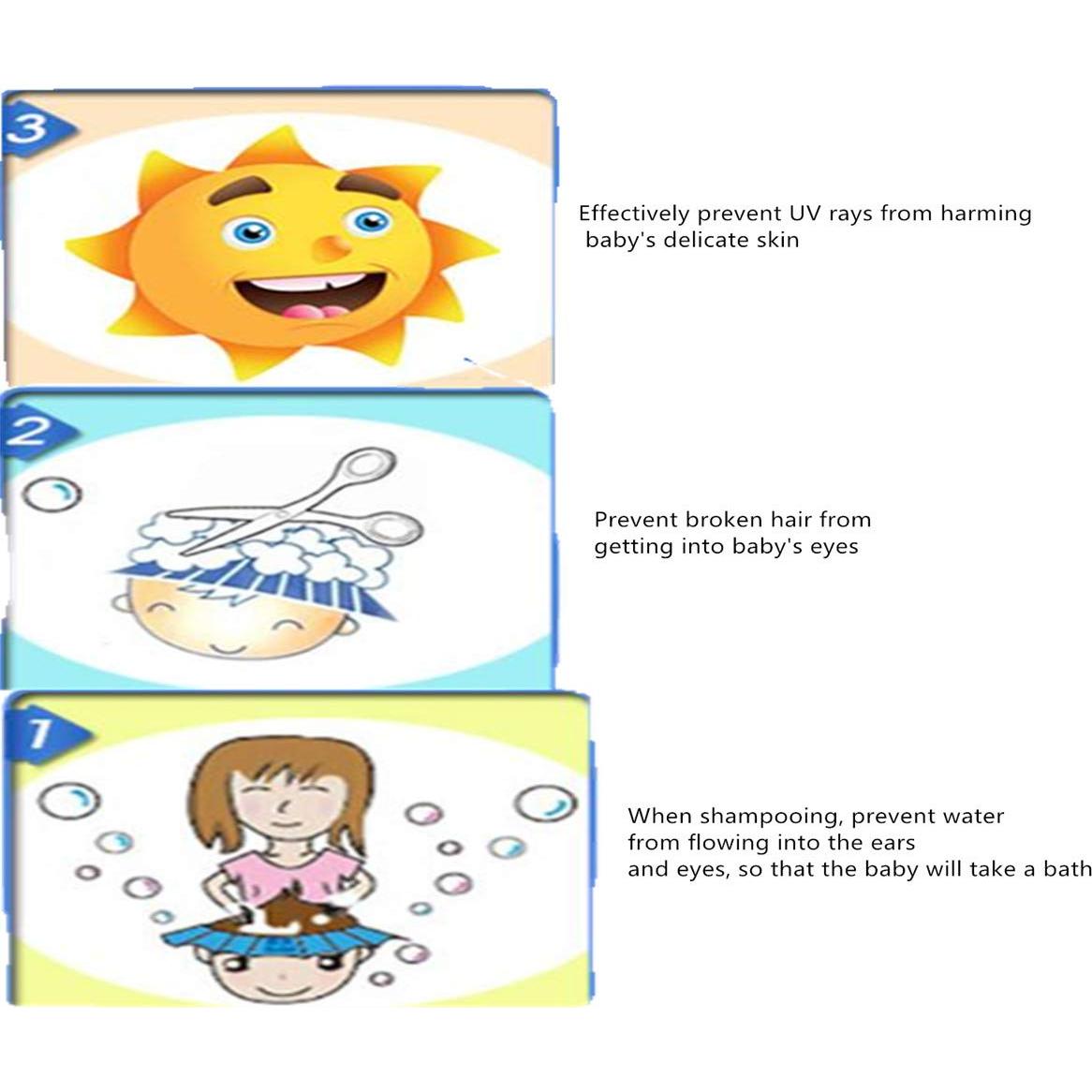 Sombrero de Ducha Ajustable Chinshwehaw para Bebés Rosa