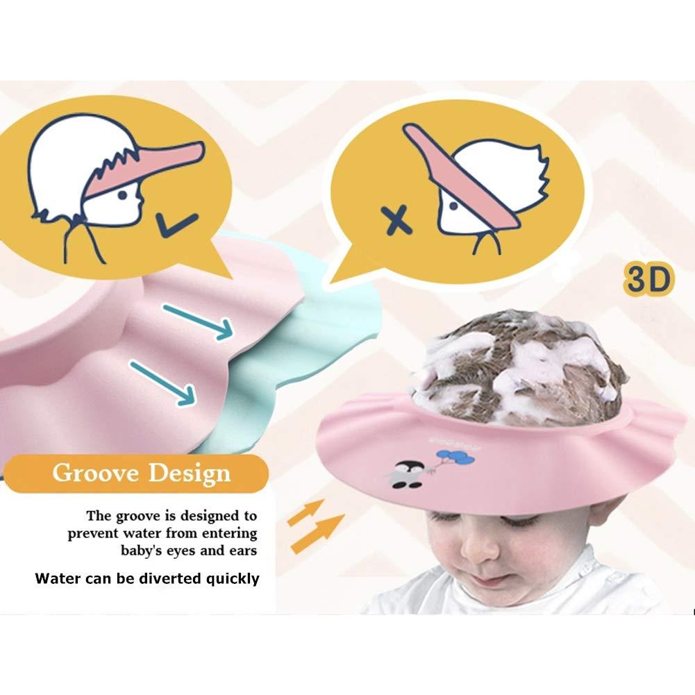 Gorro de Baño Ajustable Bonpeipei 2 Pcs EVA Rosa/Verde