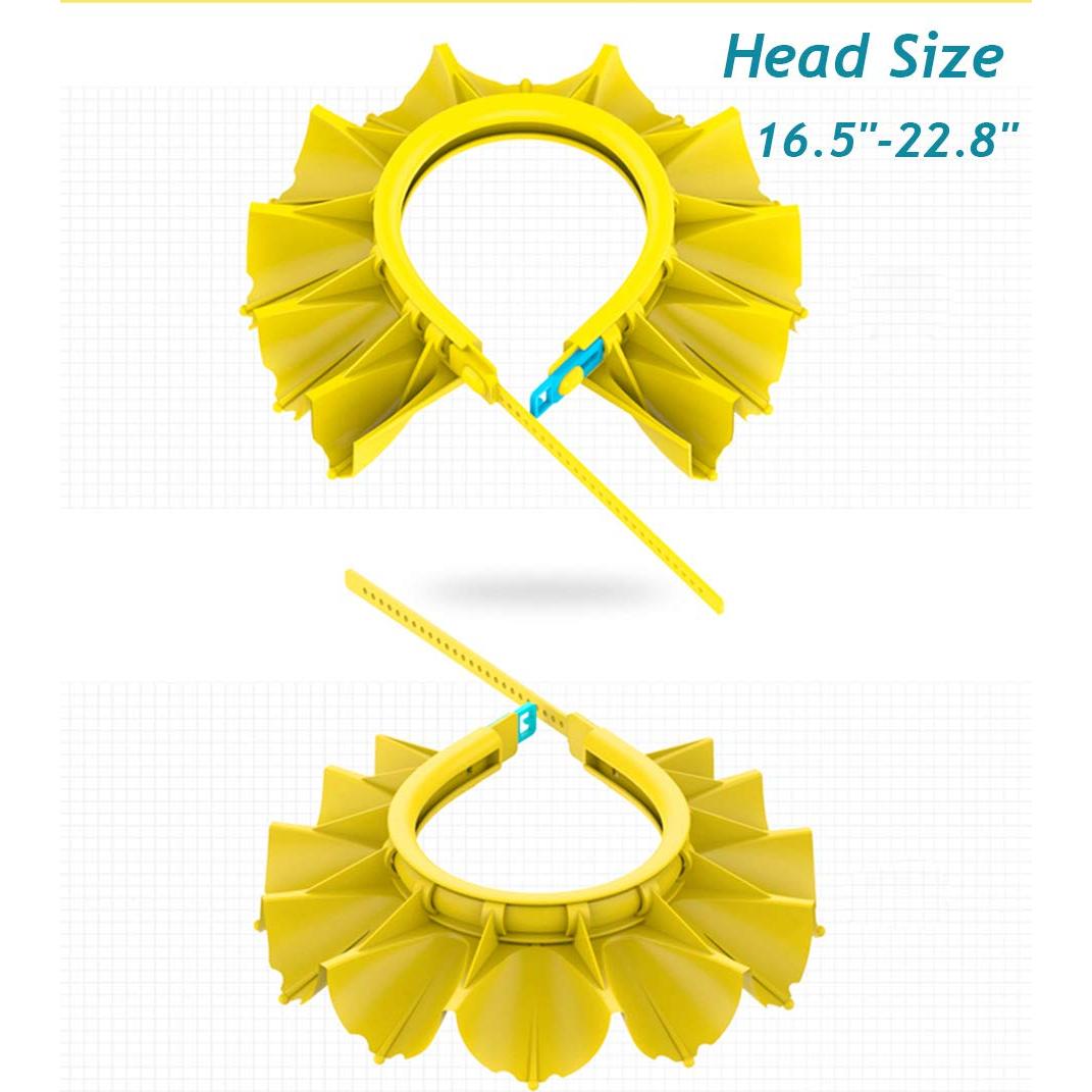 Gorro de Ducha de Silicona OLEWELL para Bebé Ajustable 16.5-22.8 cm