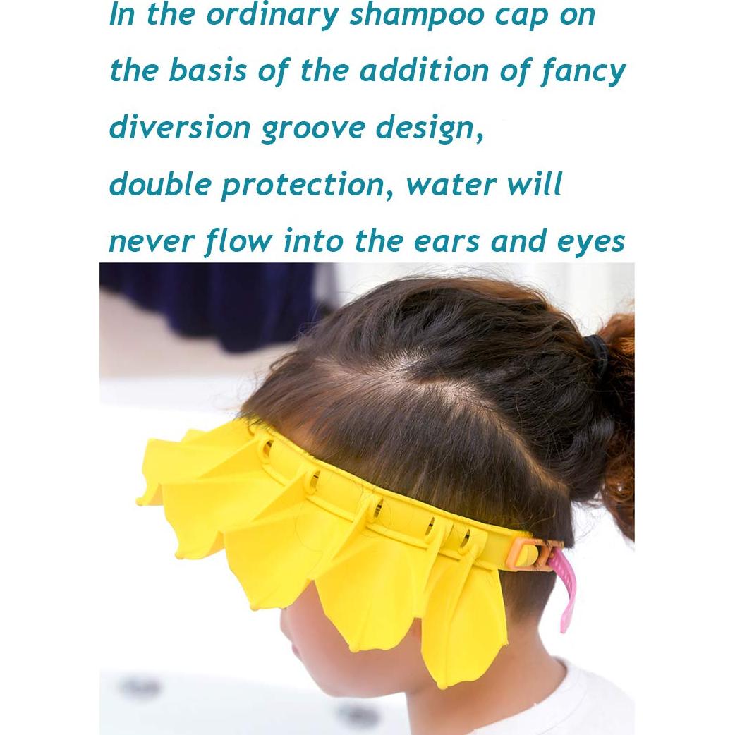 Gorro de Ducha de Silicona OLEWELL para Bebé Ajustable 16.5-22.8 cm