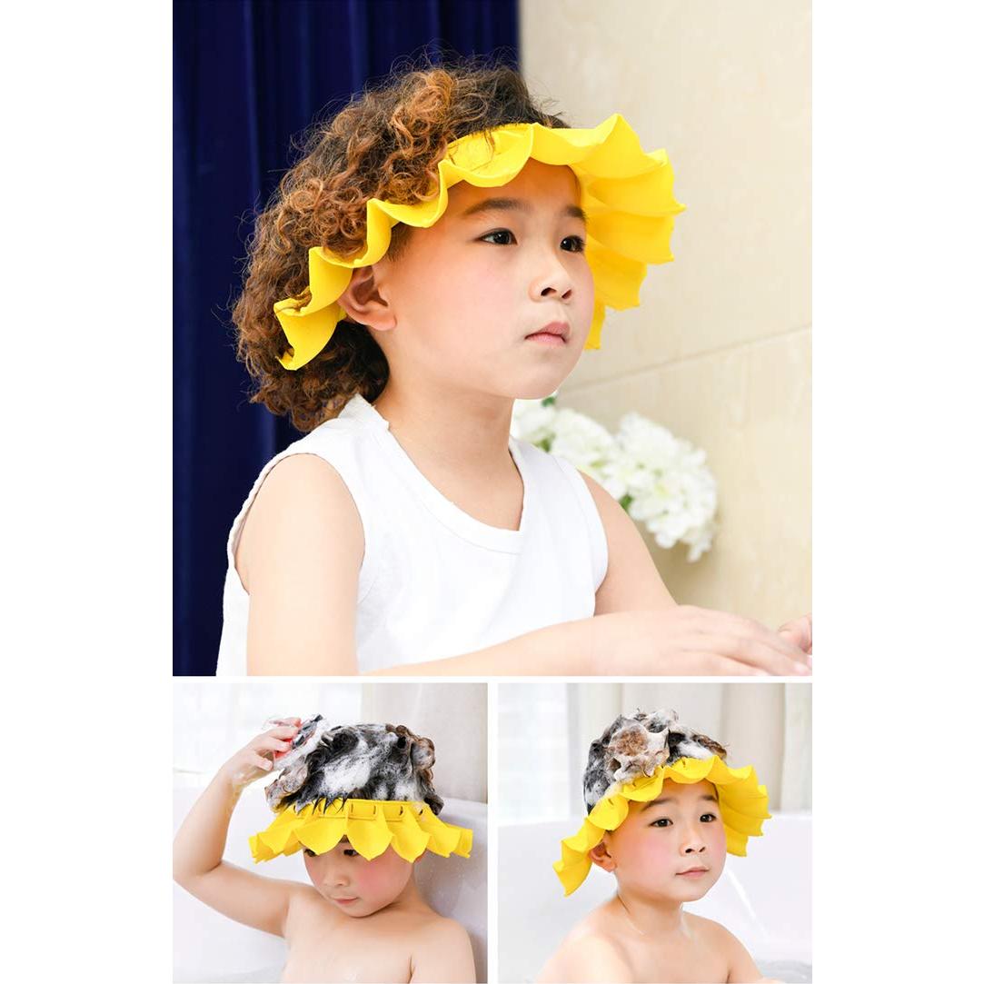 Gorro de Ducha de Silicona OLEWELL para Bebé Ajustable 16.5-22.8 cm