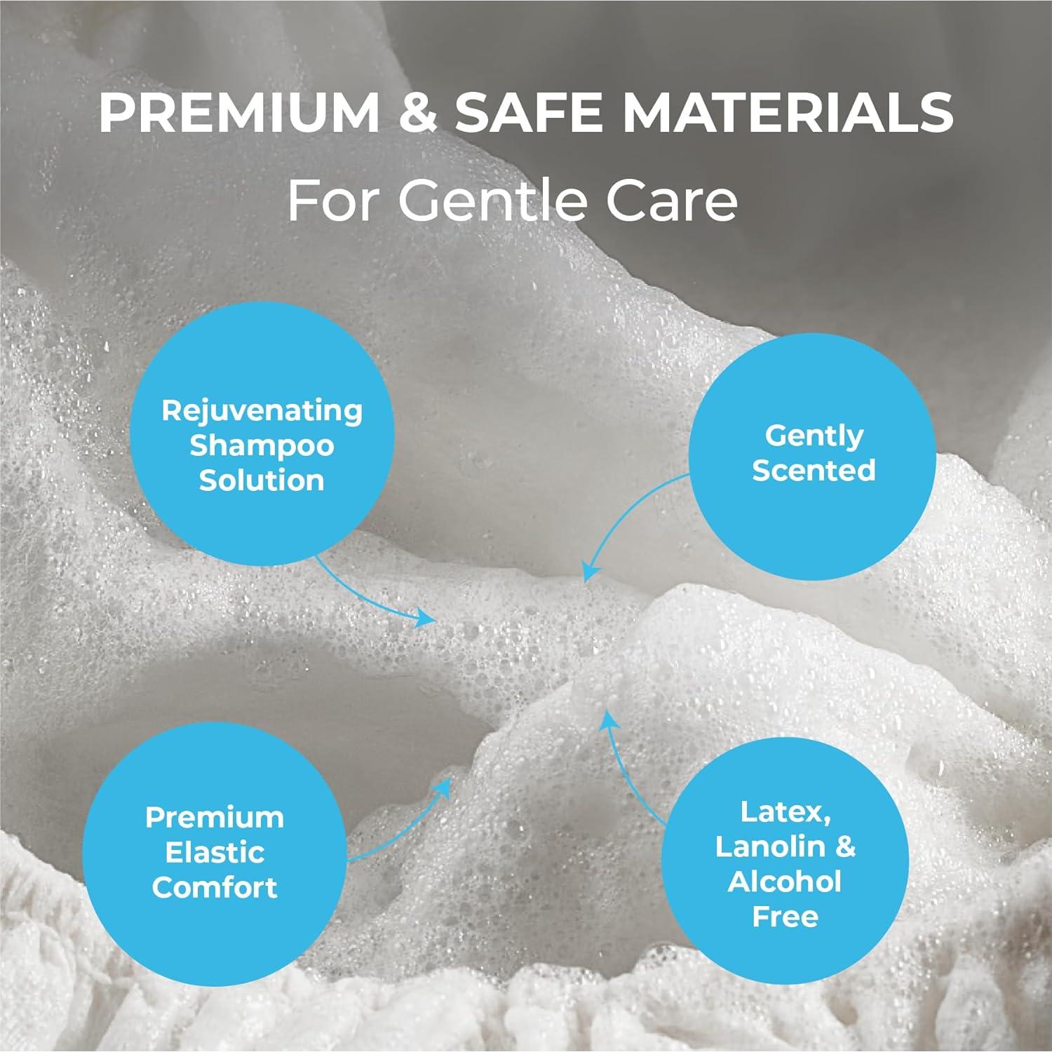 Gorros de Champú Sin Enjuague Scrubzz - Paquete de 6 Unidades