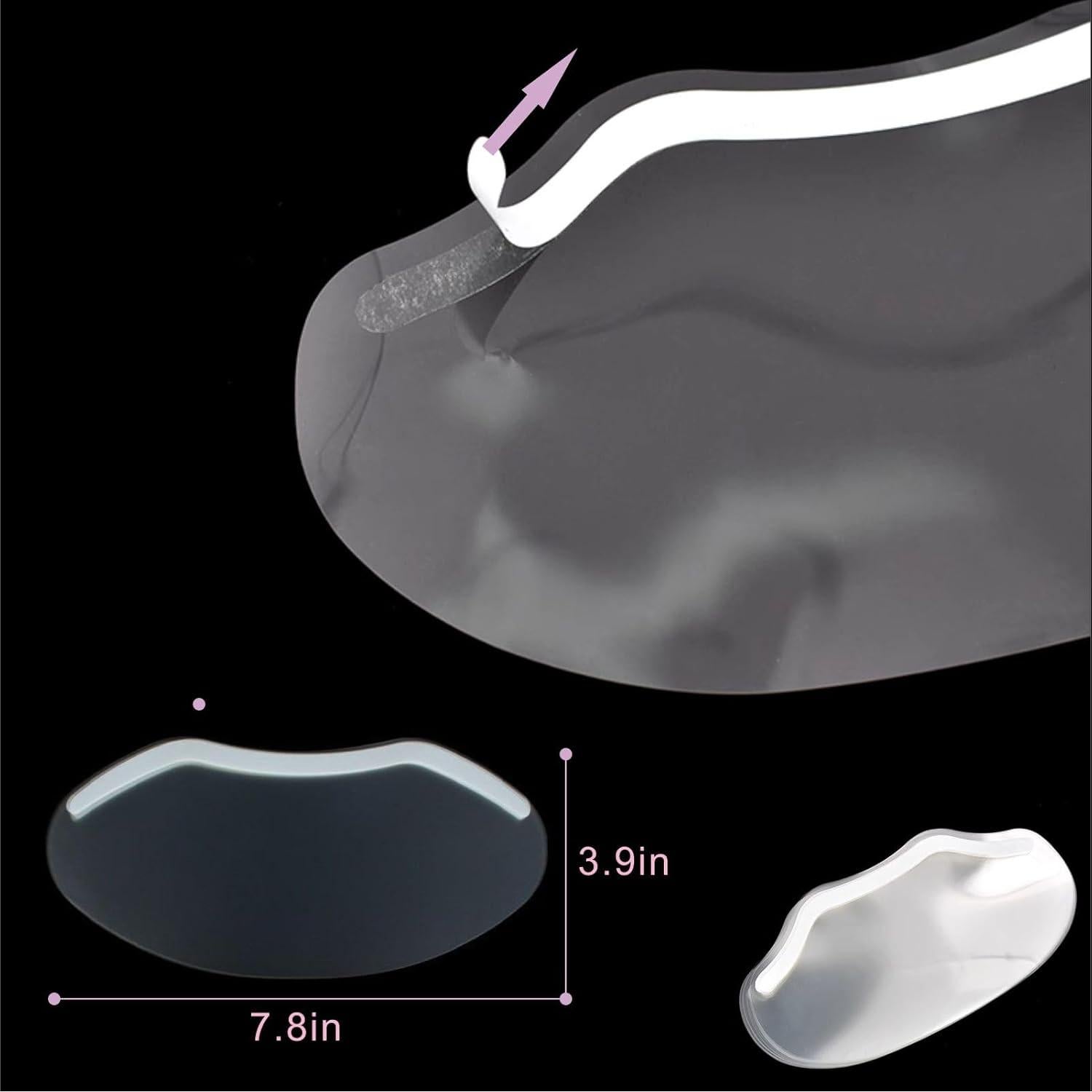 50 Protectores Faciales Desechables Woshop para Ducha y Belleza