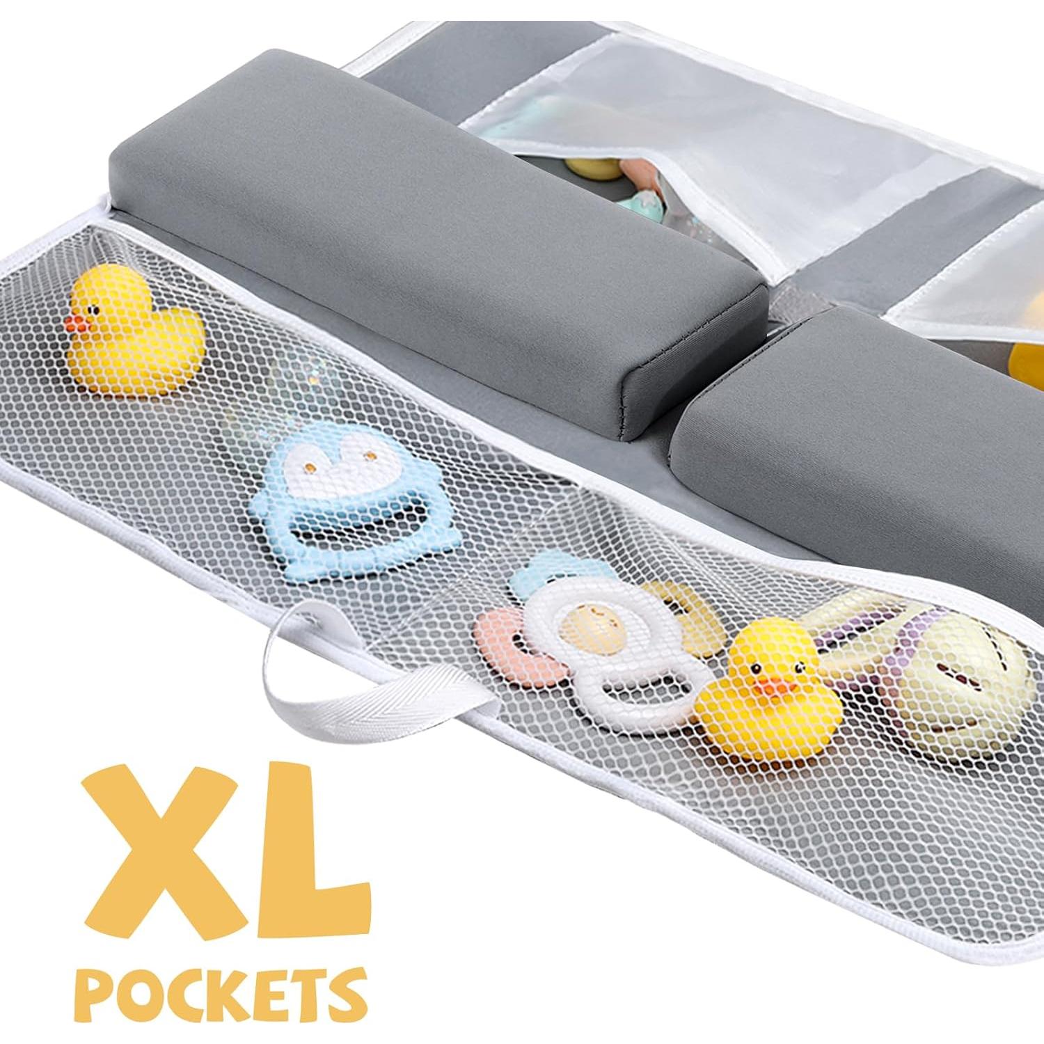 Juego de Almohadillas para Rodillas y Codos de Baño Bebé Gris