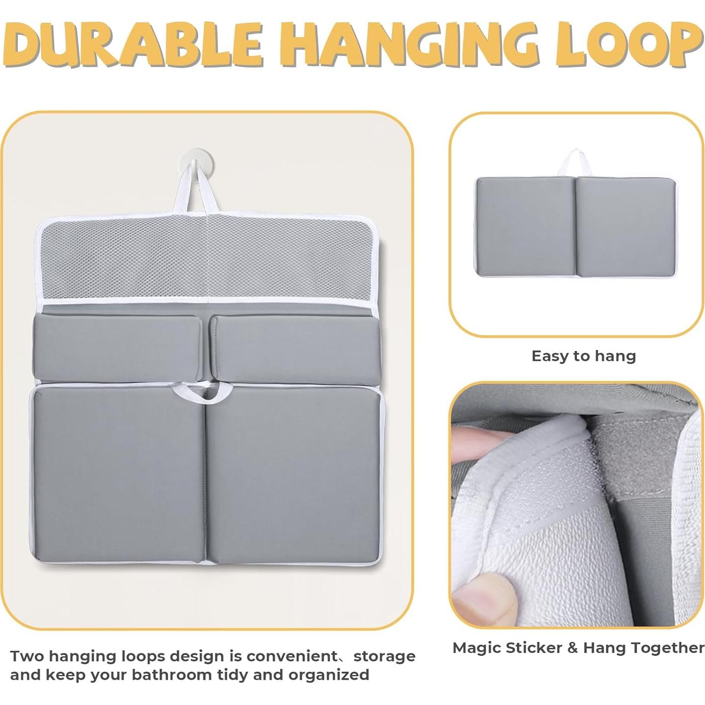 Juego de Almohadillas para Rodillas y Codos de Baño Bebé Gris