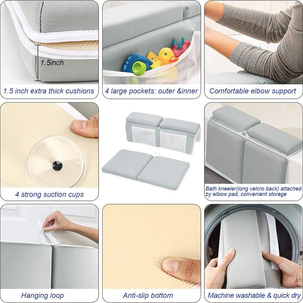 Almohadilla de Baño para Bebé Fafeicy con Reposabrazos y Organizador