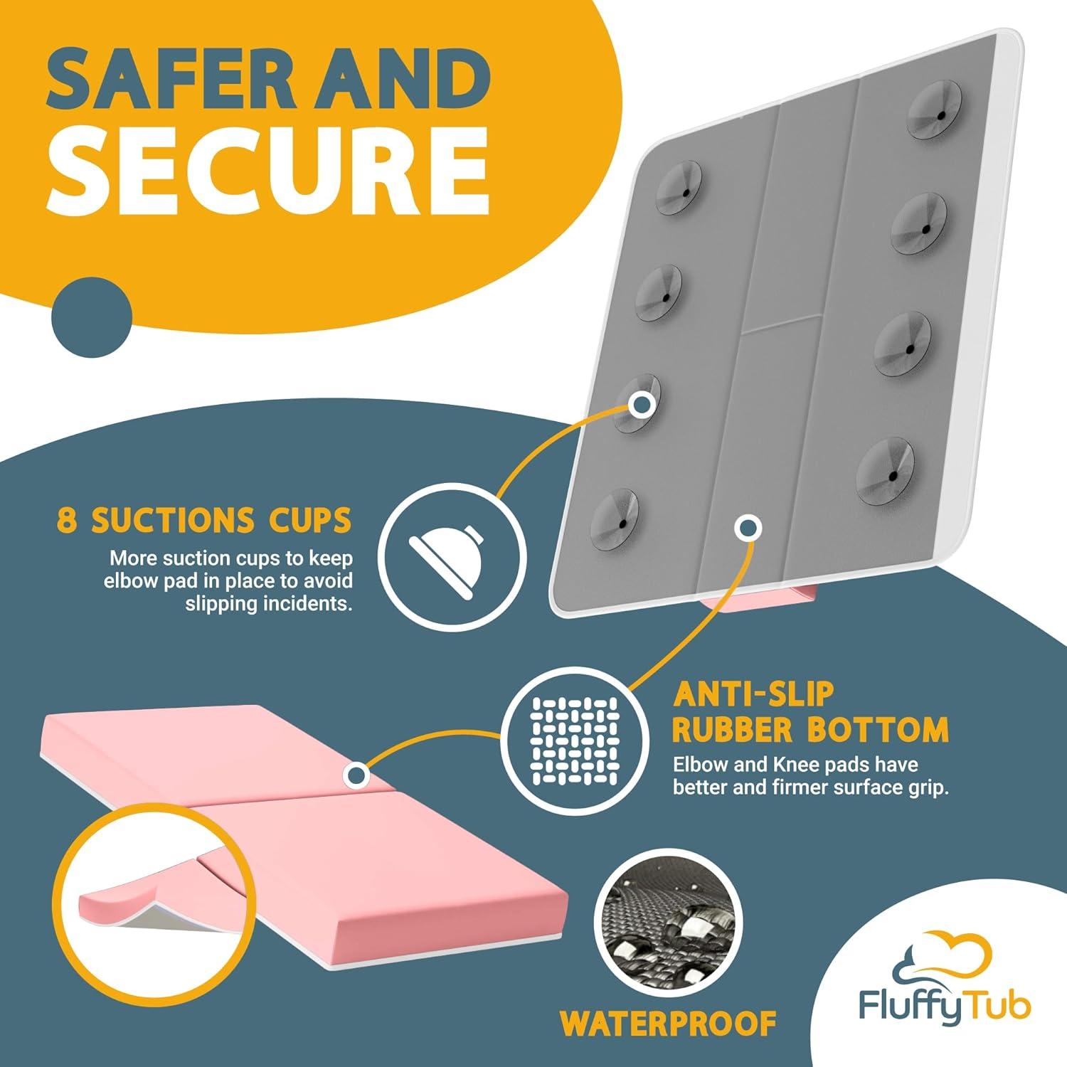 Juego de Almohadilla para Arrodillarse y Codos FluffyTub Rosa