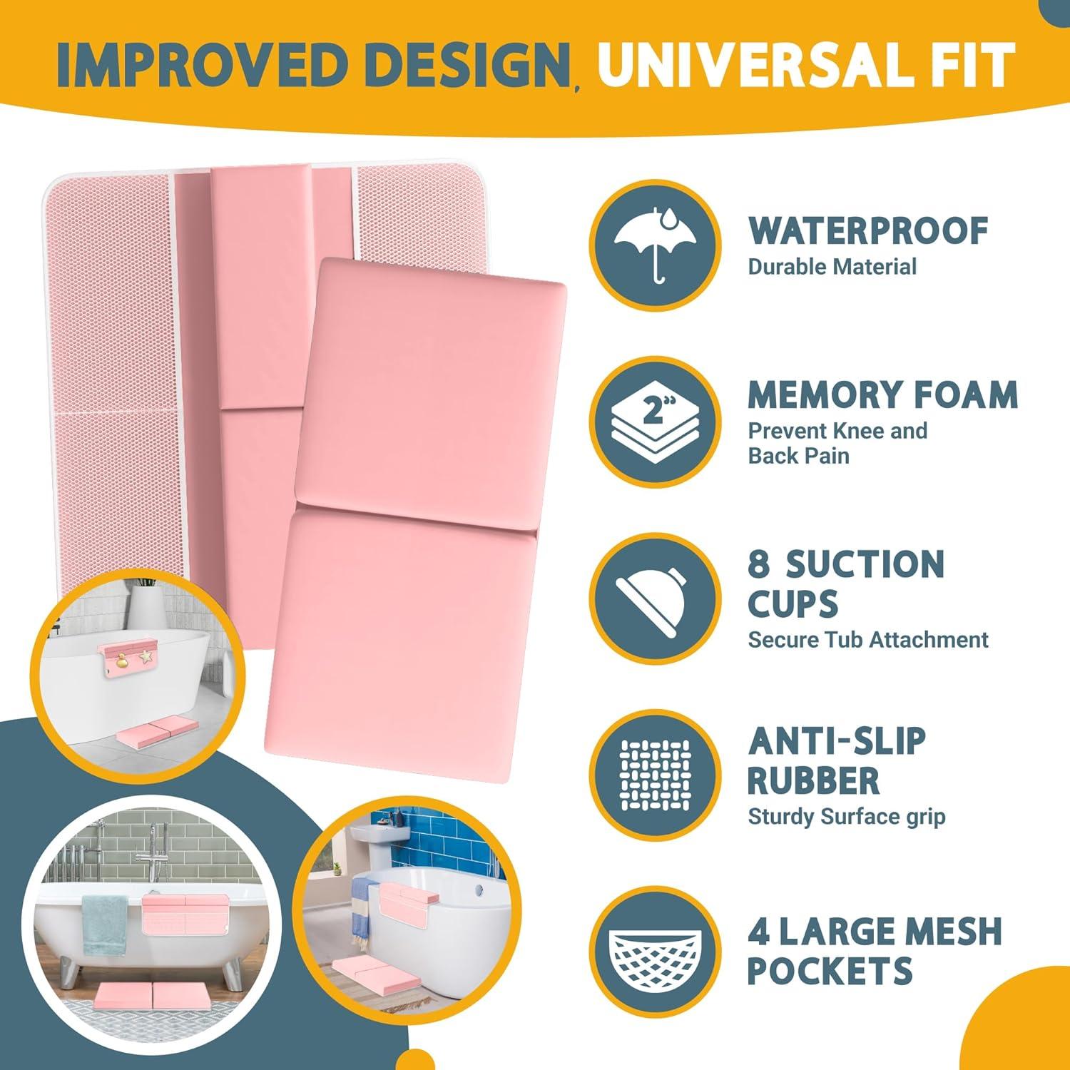 Juego de Almohadilla para Arrodillarse y Codos FluffyTub Rosa