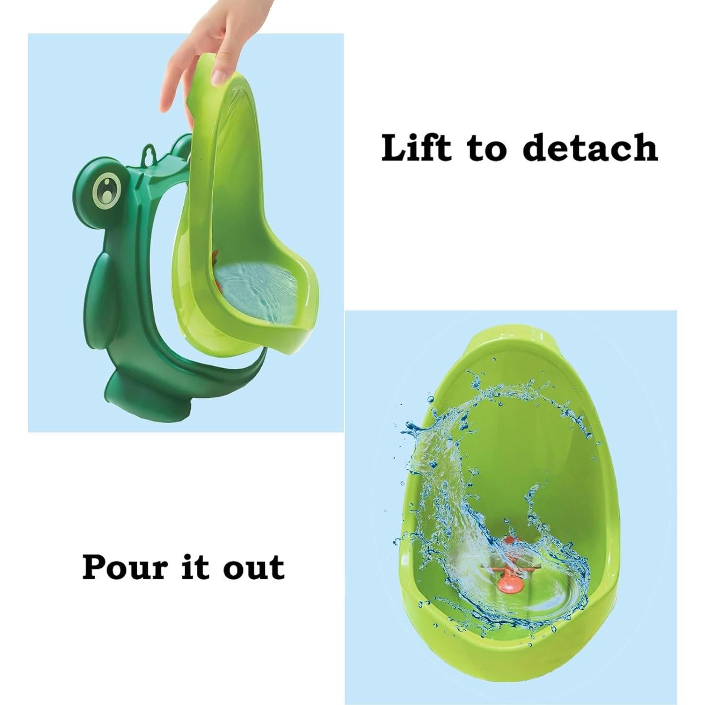 Inodoro de Entrenamiento para Niños Rana Verde con Ganchos y Cepillo